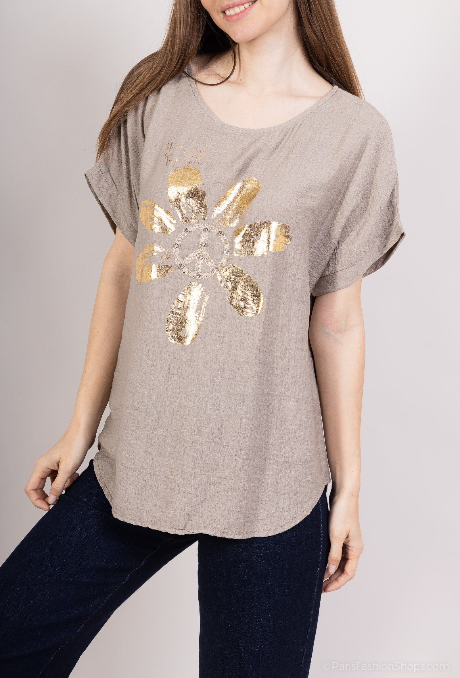 Grossiste MISS KOKO - blouse imprimé col rond en viscose