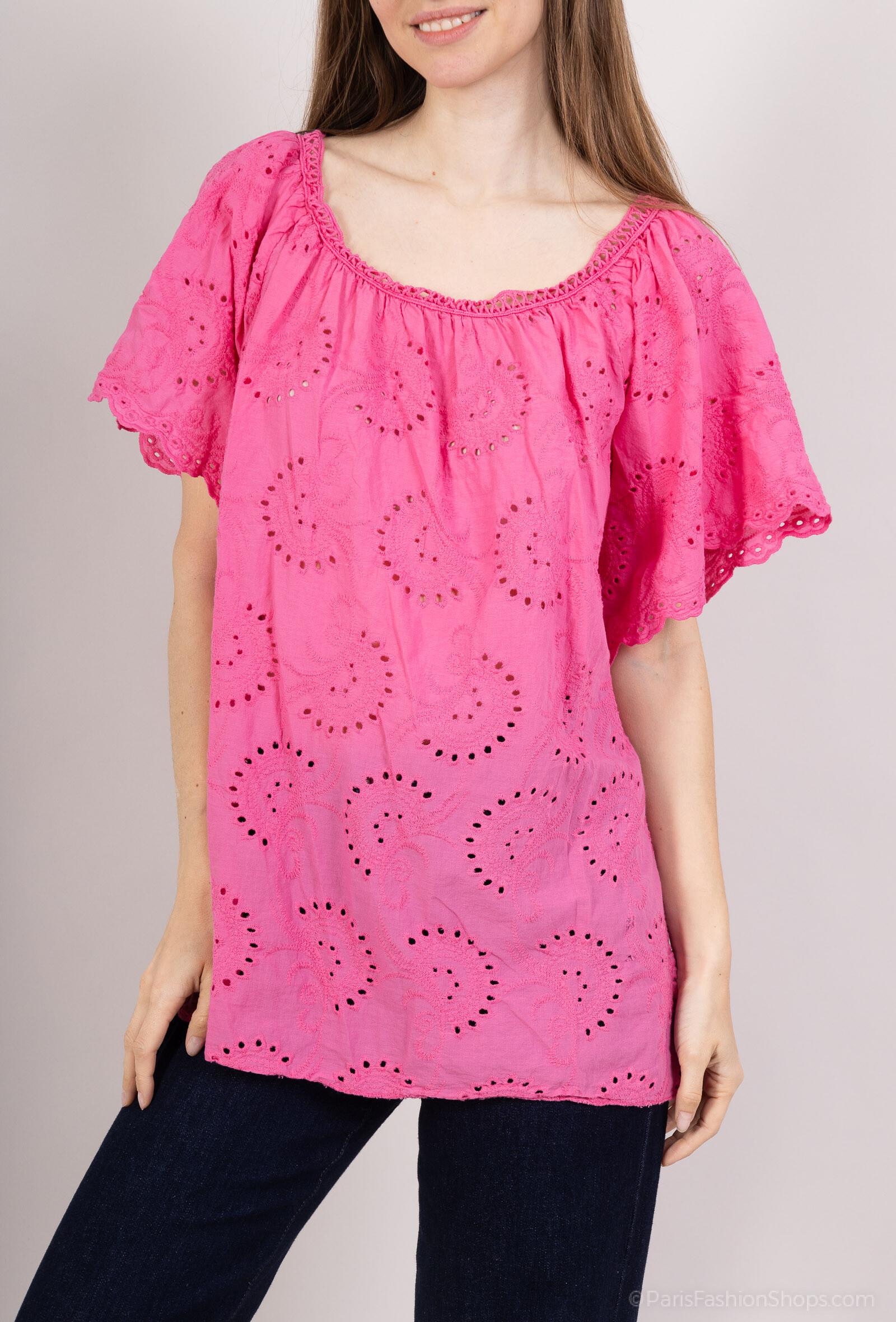 Grossiste MISS KOKO - blouse brodé en coton
