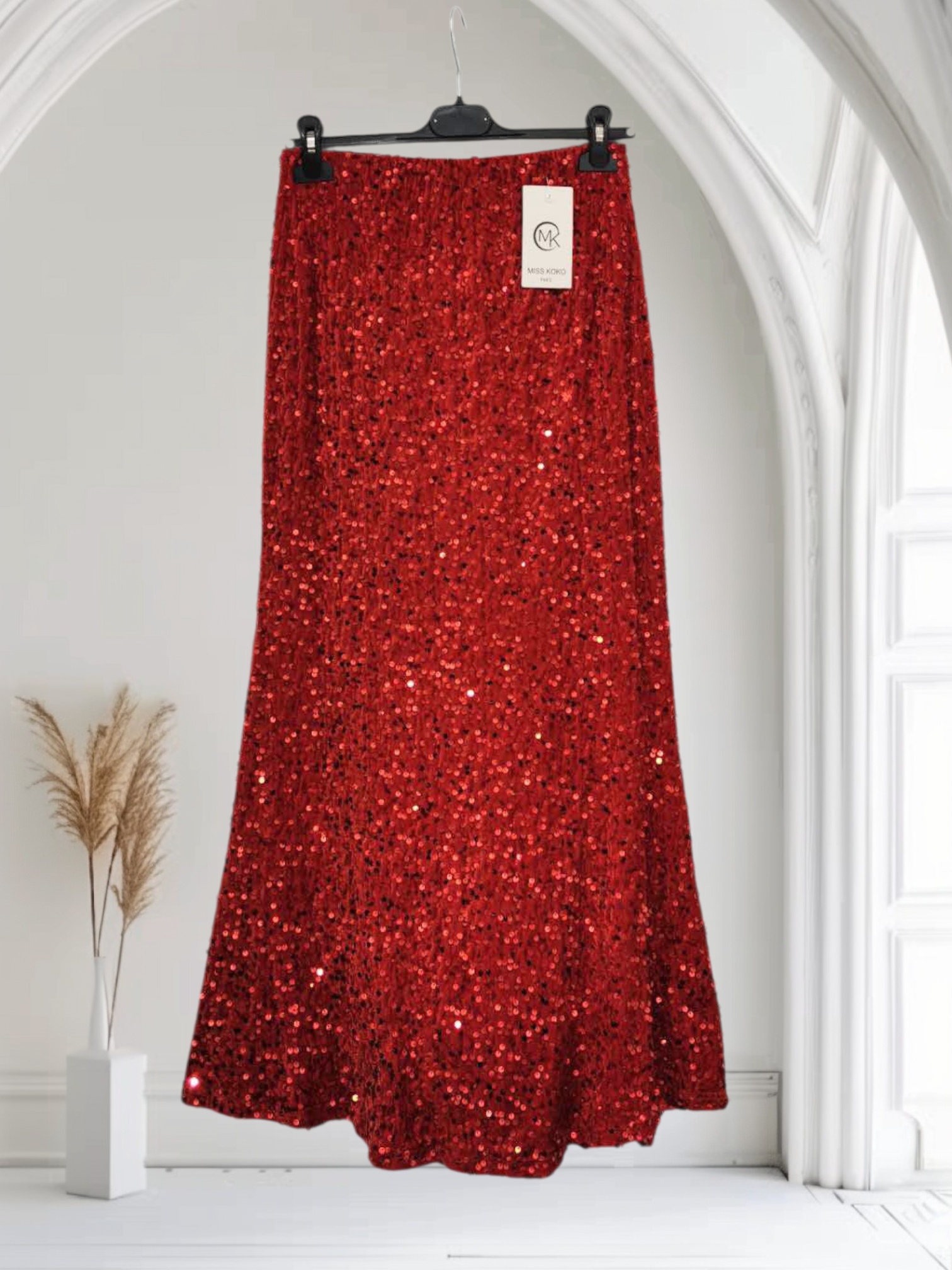 Wholesaler MISS KOKO - Long skirt with sparkling sequins