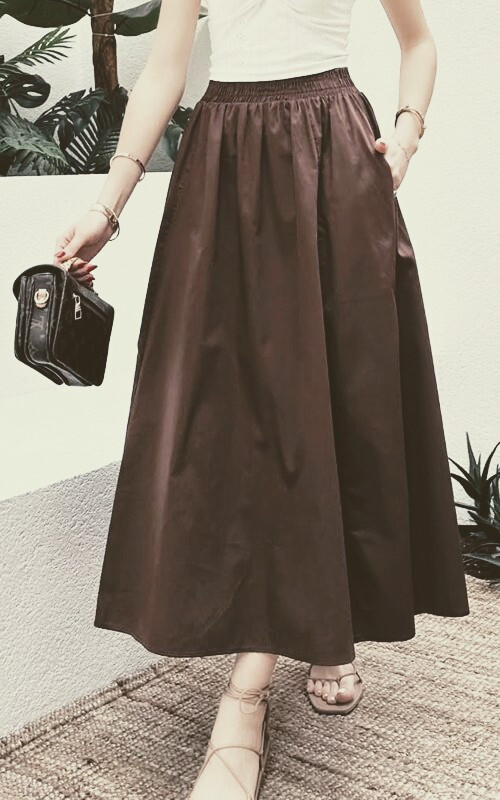 Großhändler MISS KOKO - Langer Rock mit 2 Baumwolltaschen