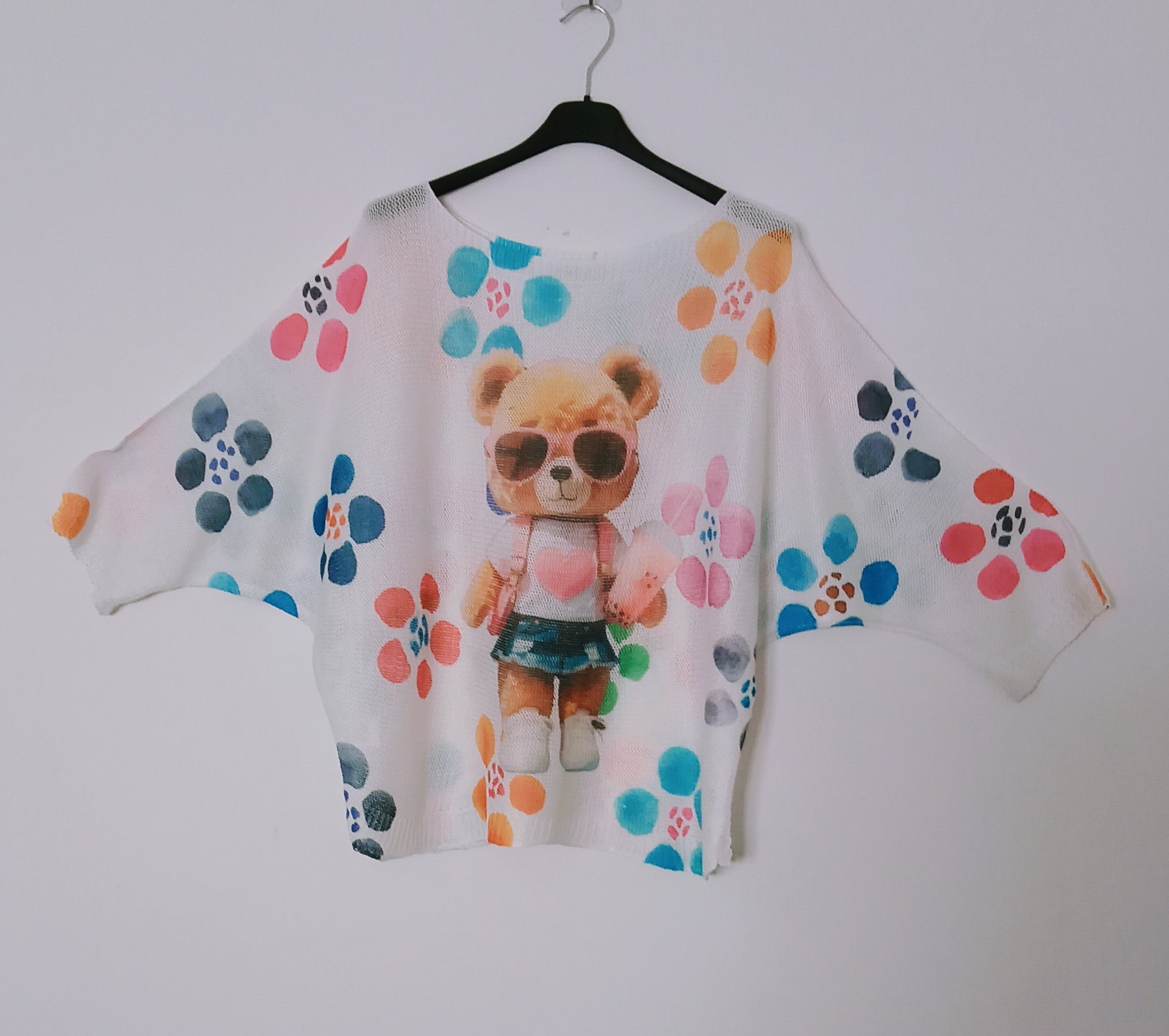 Grossiste MISS KOKO - pull manches courtes imprimé