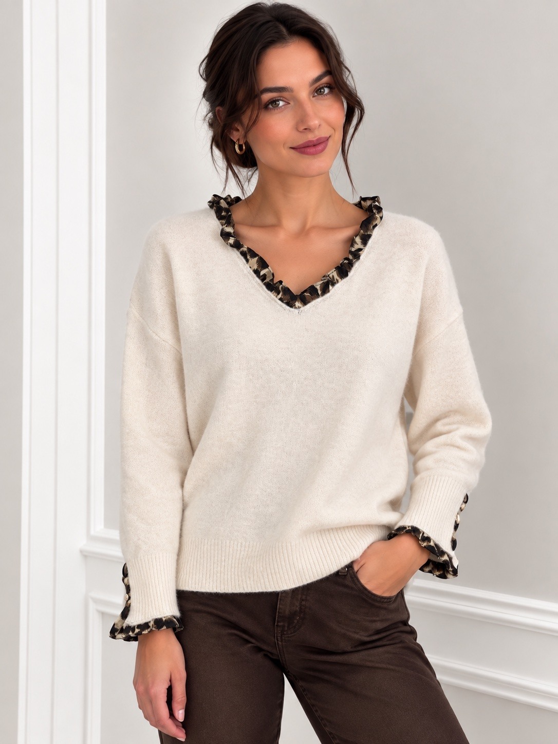 Wholesaler MISS SARA - Star-patterned sweater