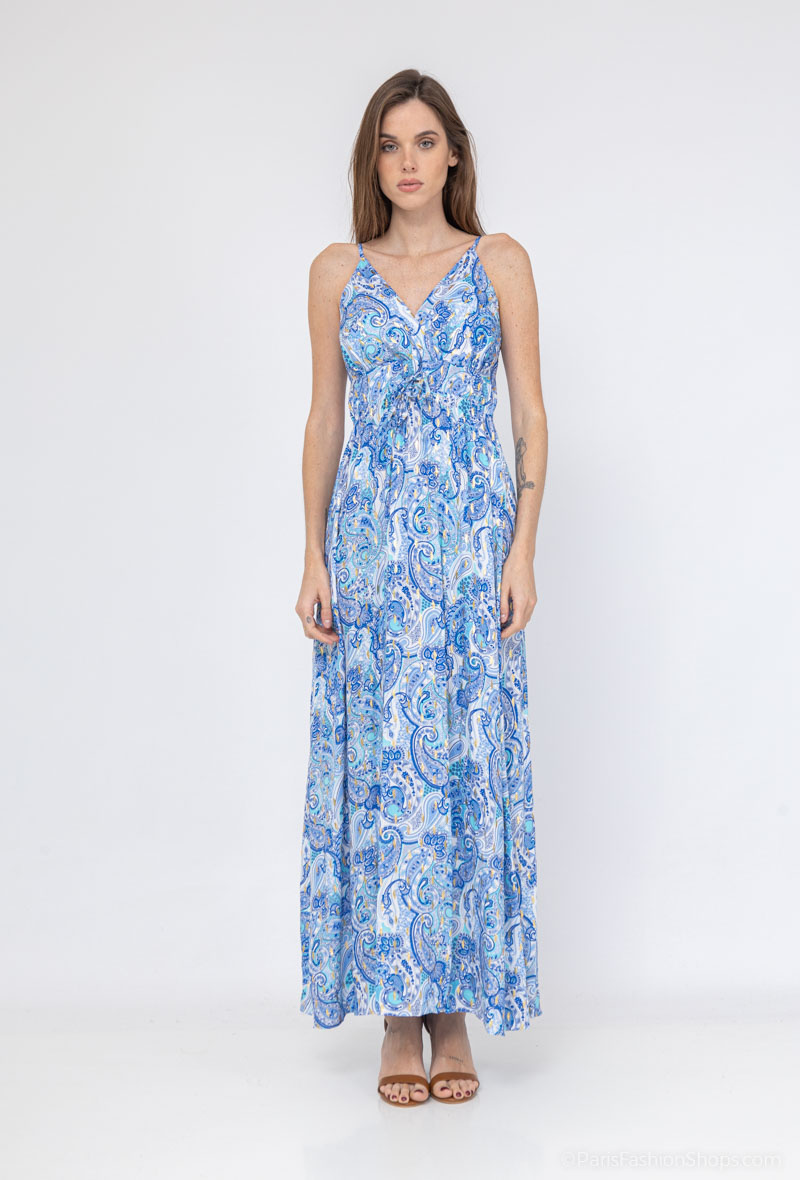 Wholesaler MISS SARA - Gold stained printed dress