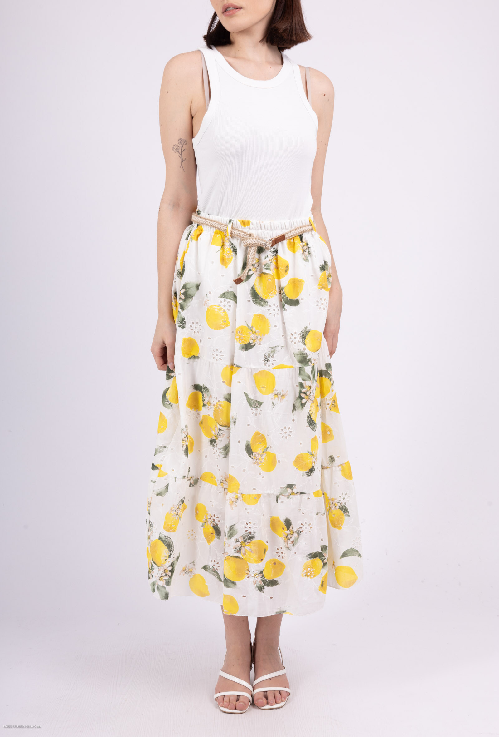 Wholesaler Miss Sissi - Skirt with embroidered and printed