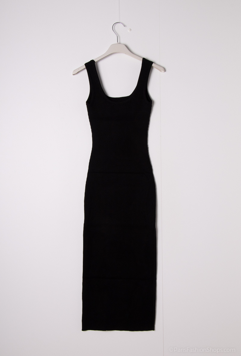 ROBE EN MAILLE - Noir - 2 - grand format