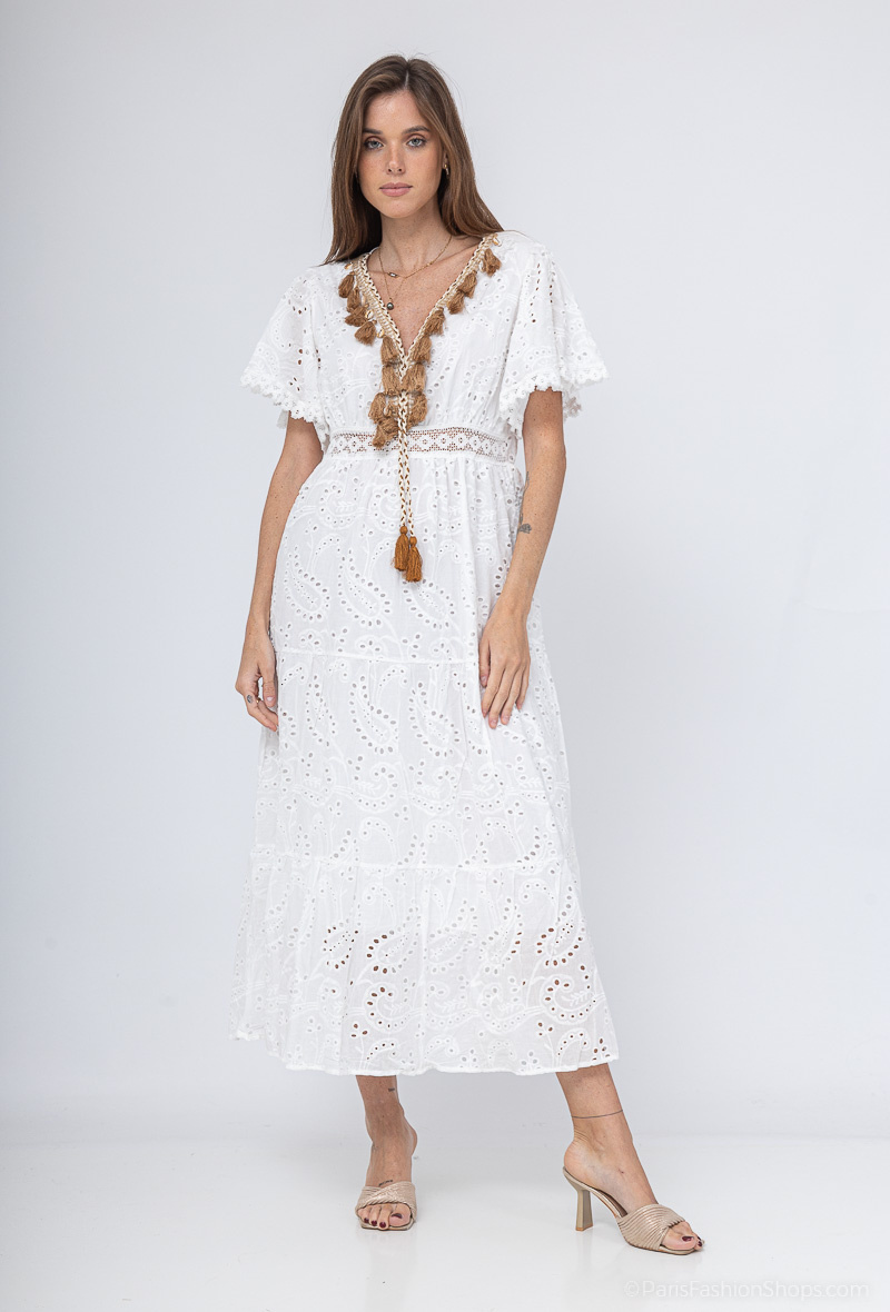 Wholesaler Miss Sissi - long embroidered dress