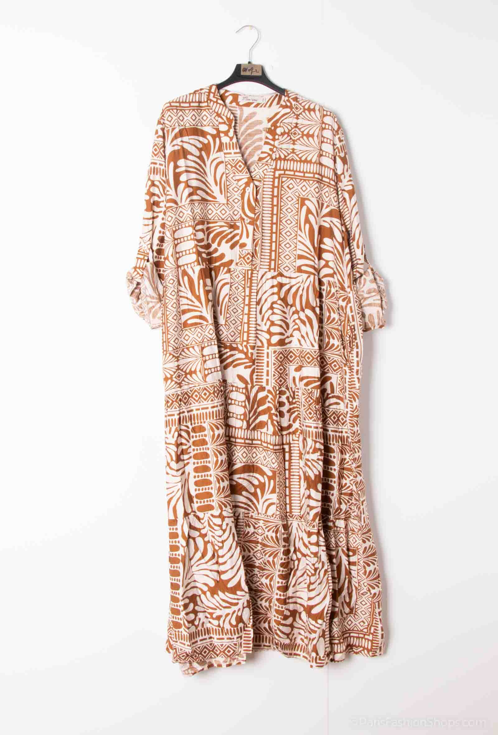 vestido estampado - Terracota - 2 - formato grande