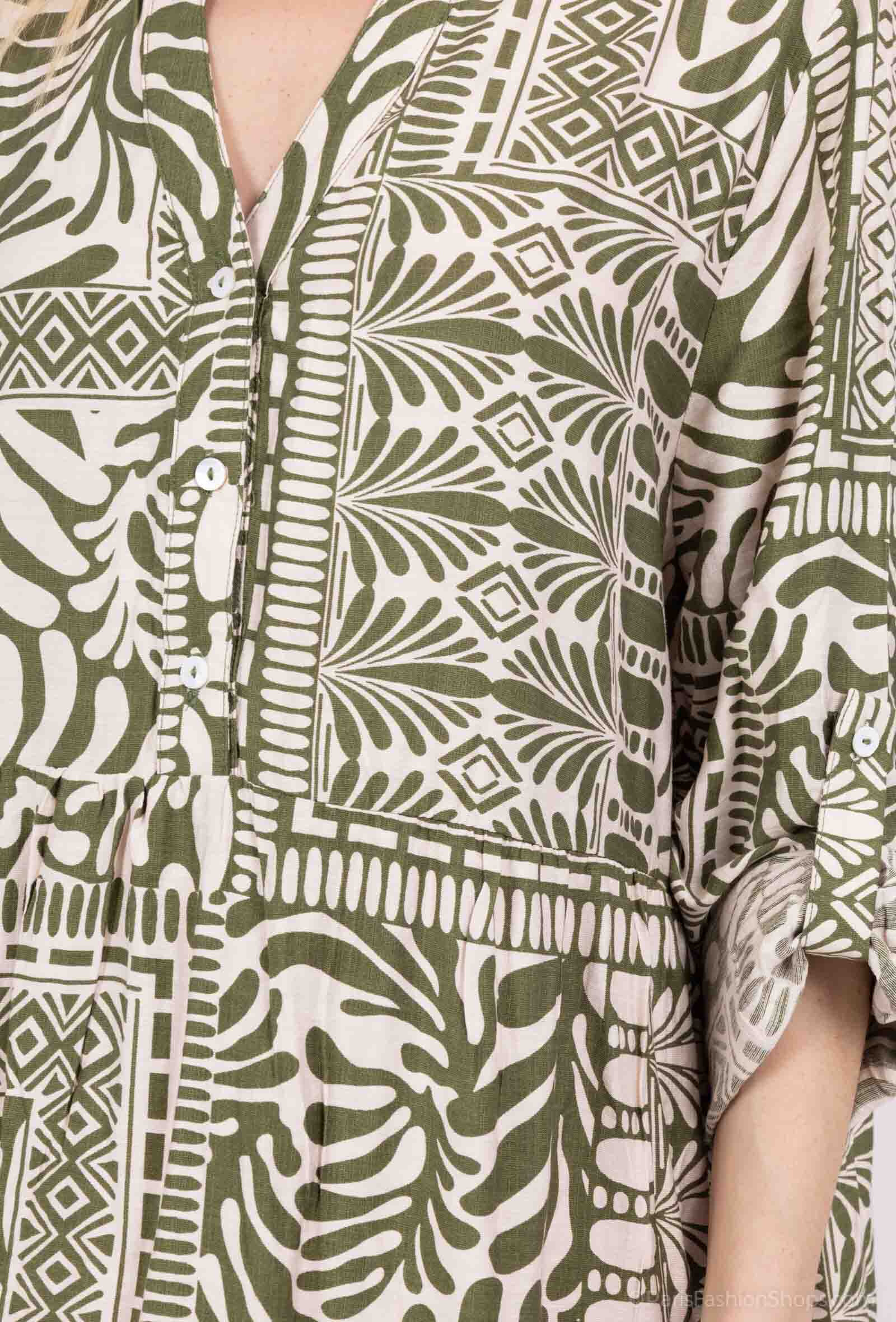 vestido estampado - Verde lima - 5 - formato grande