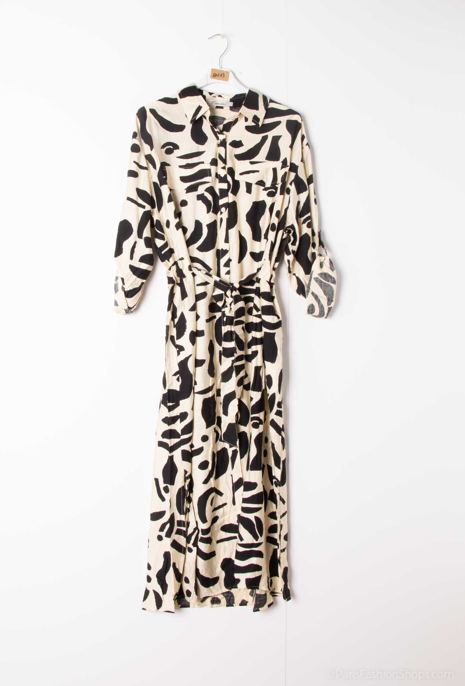 Wholesaler Miss Sissi - printed shirt dress