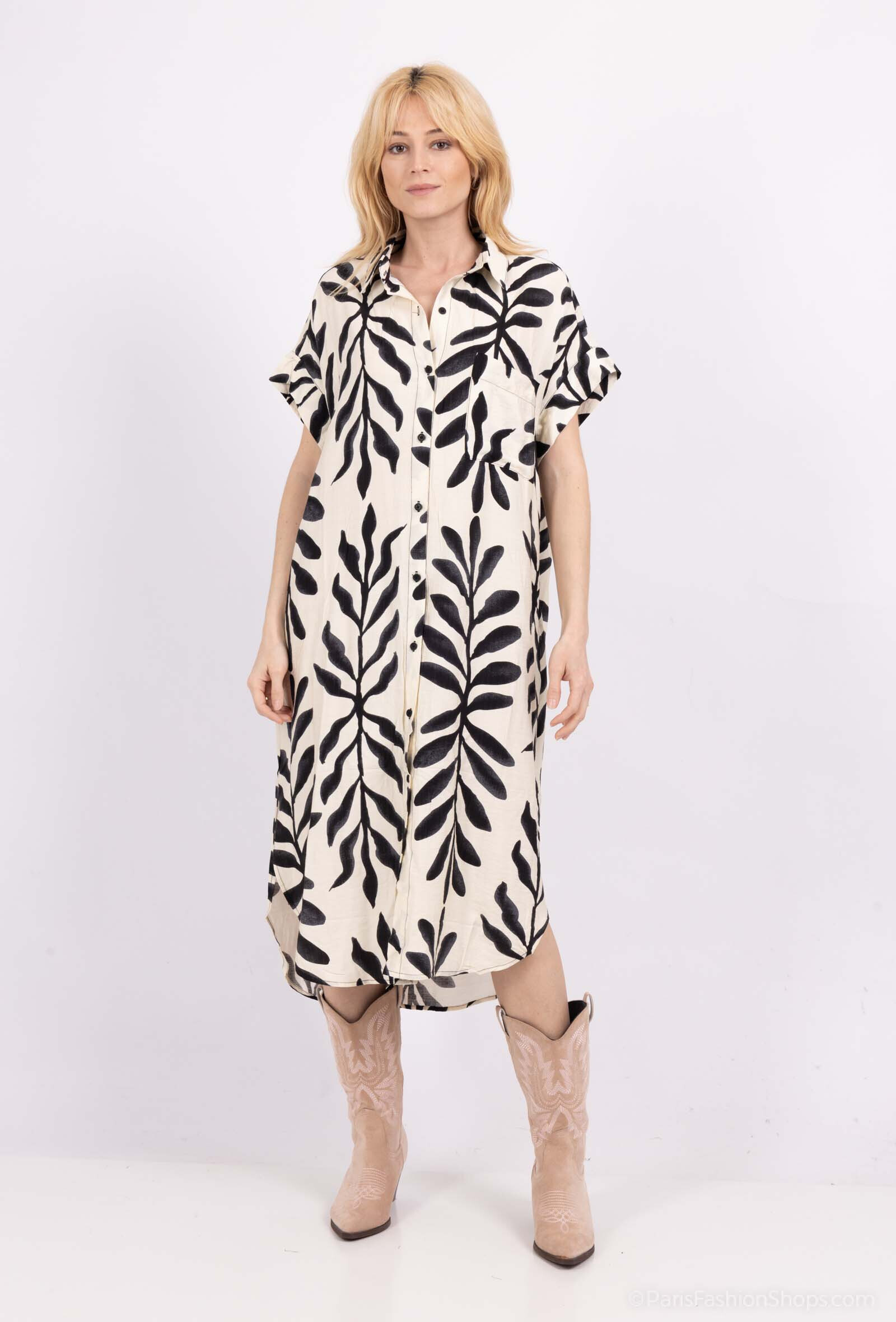 Wholesaler Miss Sissi - printed mid-length dress