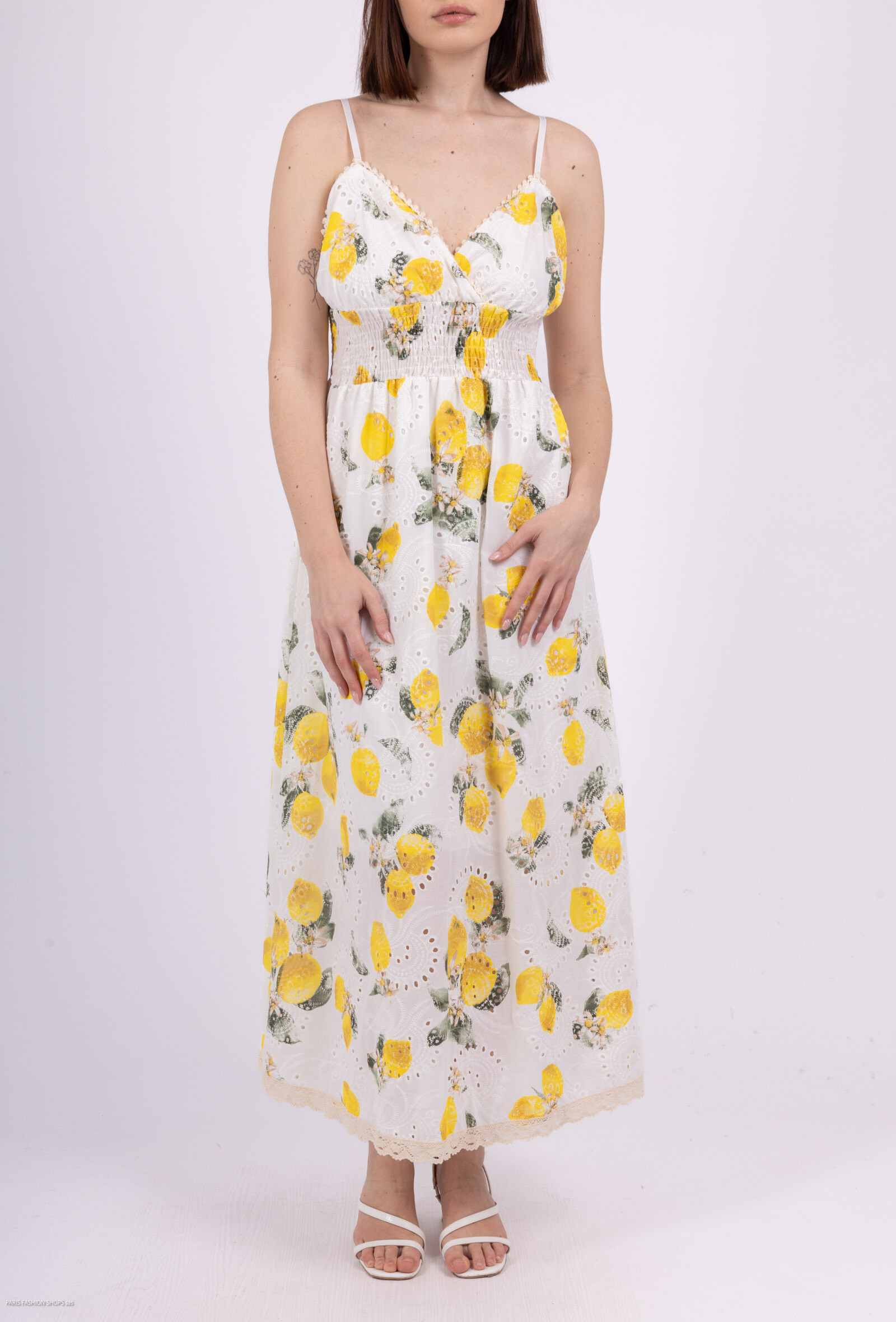 Wholesaler Miss Sissi - Dress with embroidered and printed
