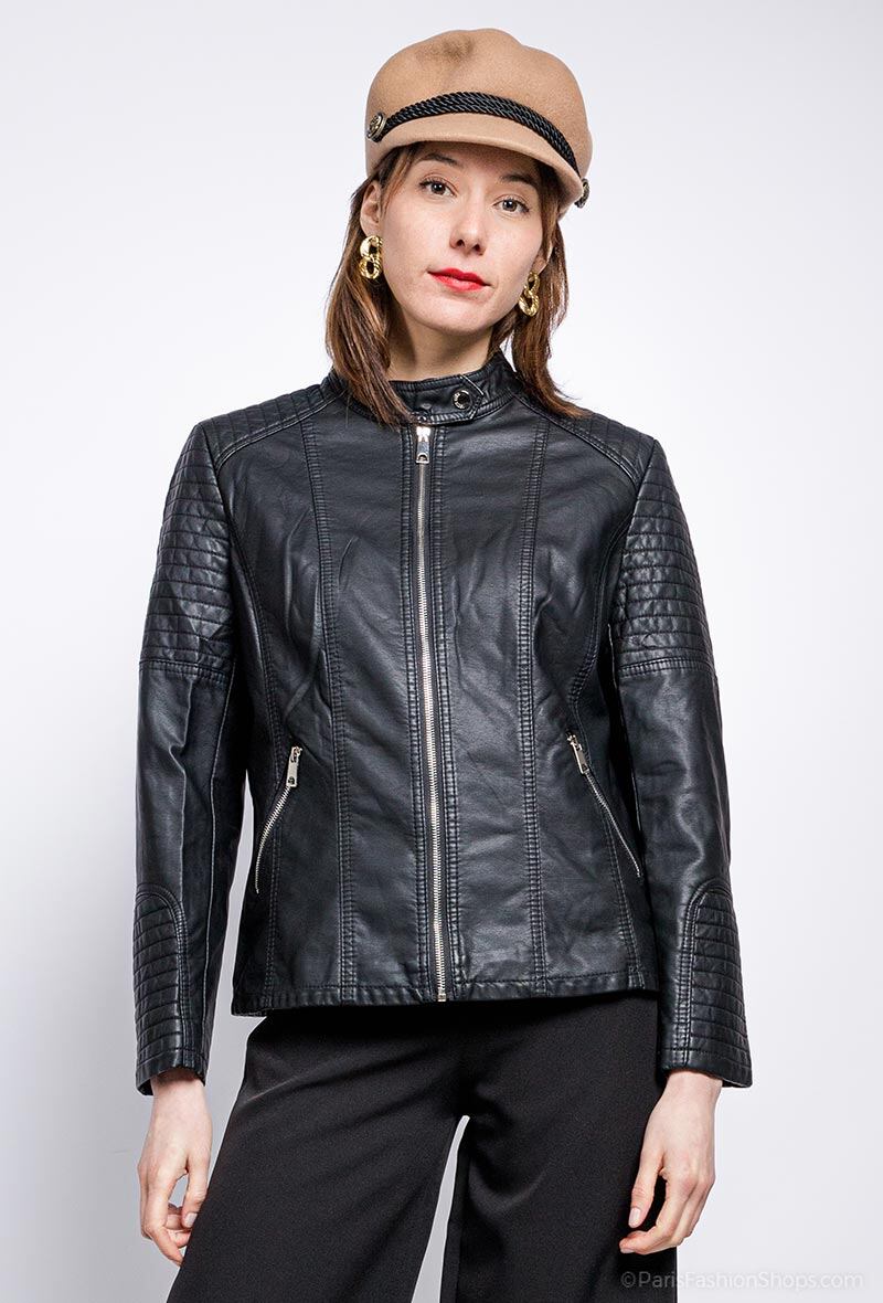 Wholesaler Miss Sissi - Fake leather jacket