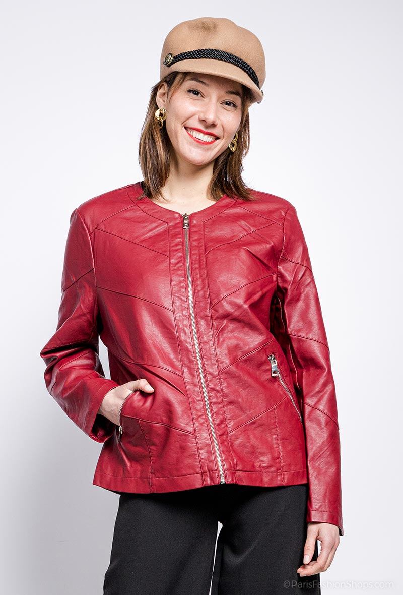 Wholesaler Miss Sissi - Fake leather jacket