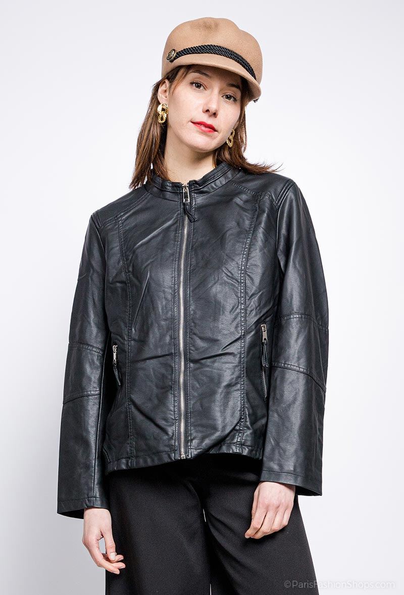 Grossiste Miss Sissi - Veste en similicuir