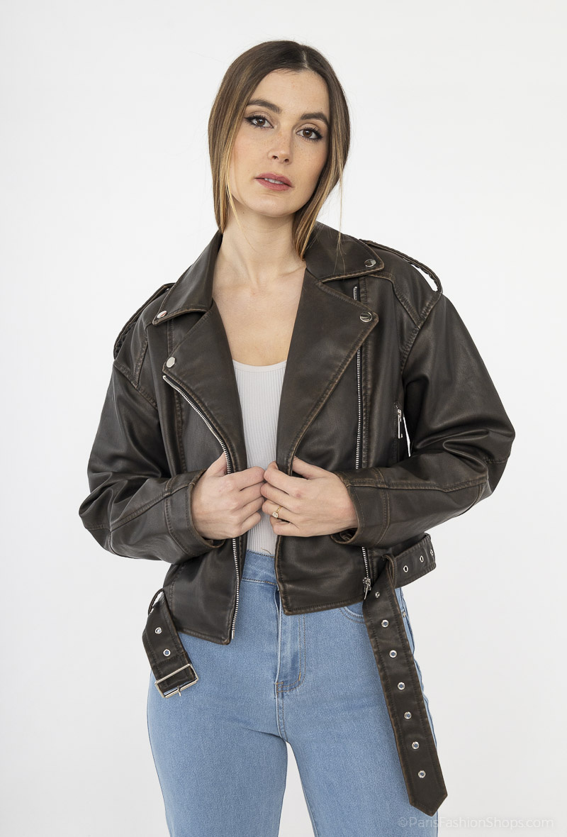 Wholesaler Miss Sissi - SHORT BIKER JACKET