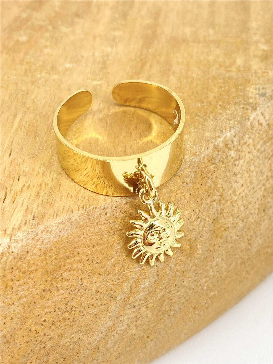 Mayorista Missra Paris - Anillo colgante de sol en acero inoxidable