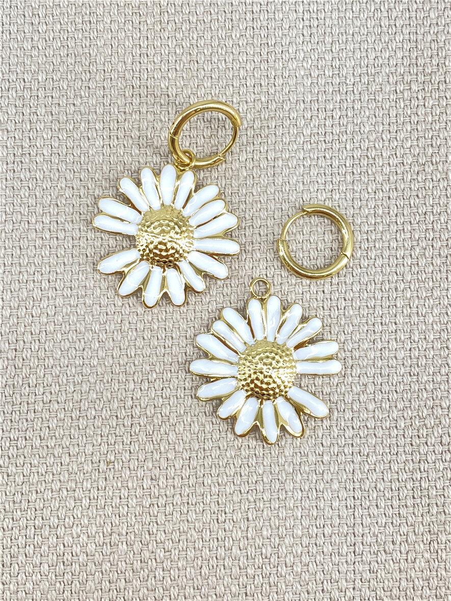 Mayorista Missra Paris - Pendientes de flor de acero inoxidable