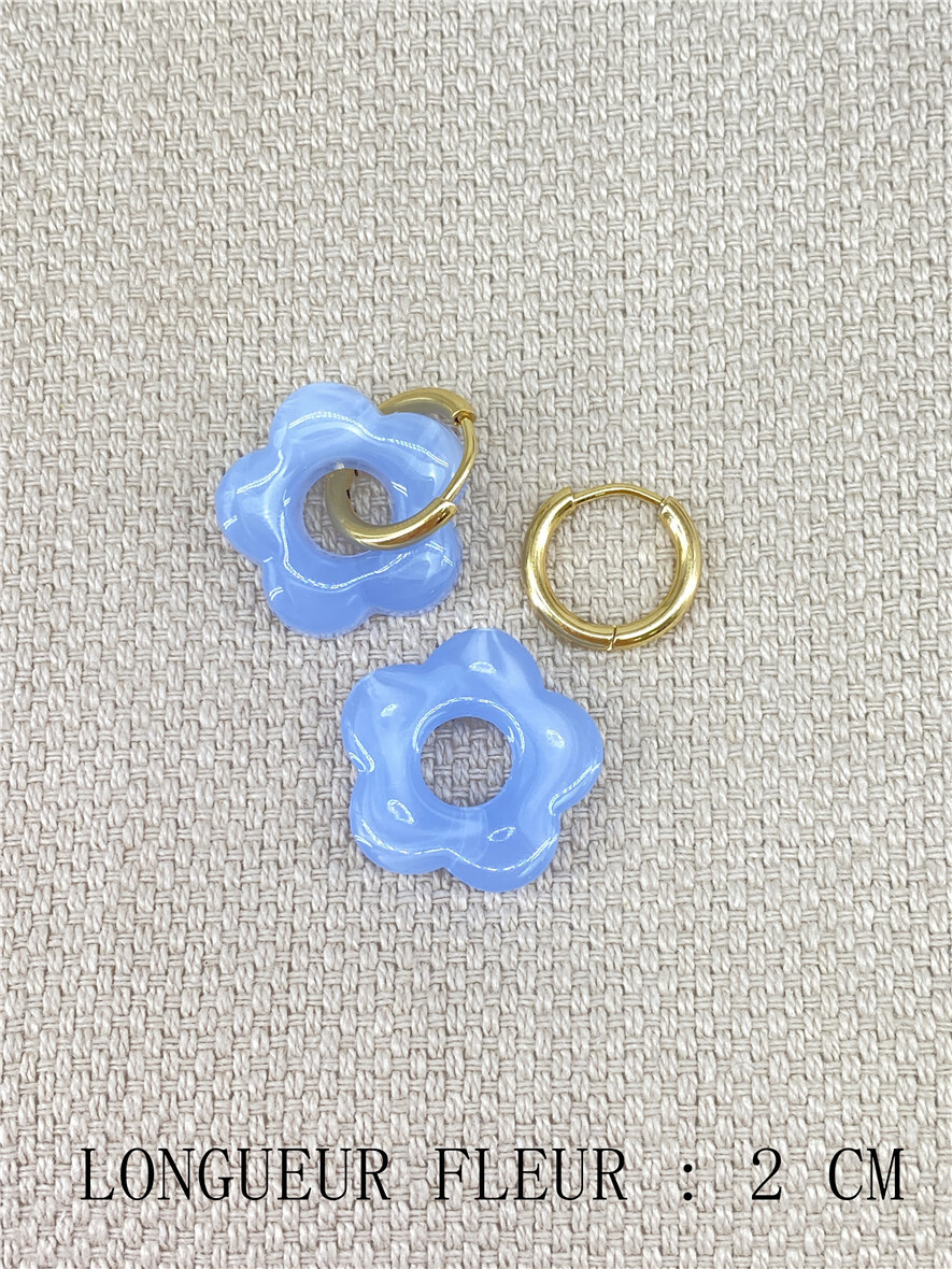 Mayorista Missra Paris - Pendientes de flores (2 CM) de acero inoxidable