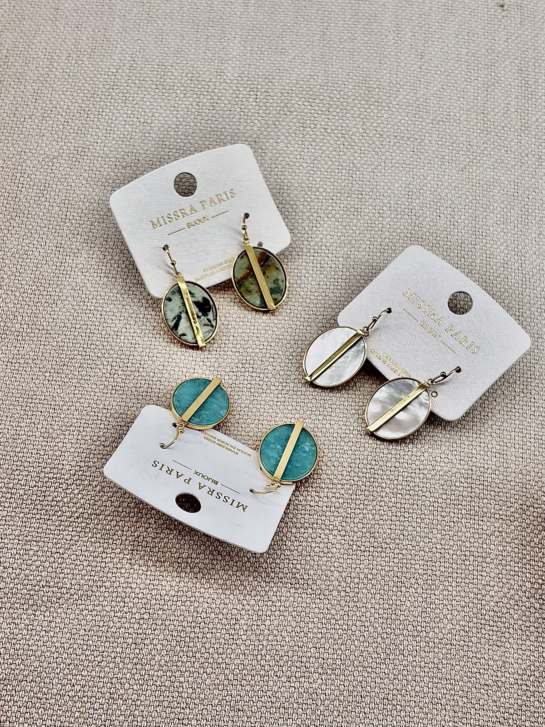 Grossiste Missra Paris - LOT DE 3 BOUCLES D'OREILLES EN ACIER INOXYDABLE