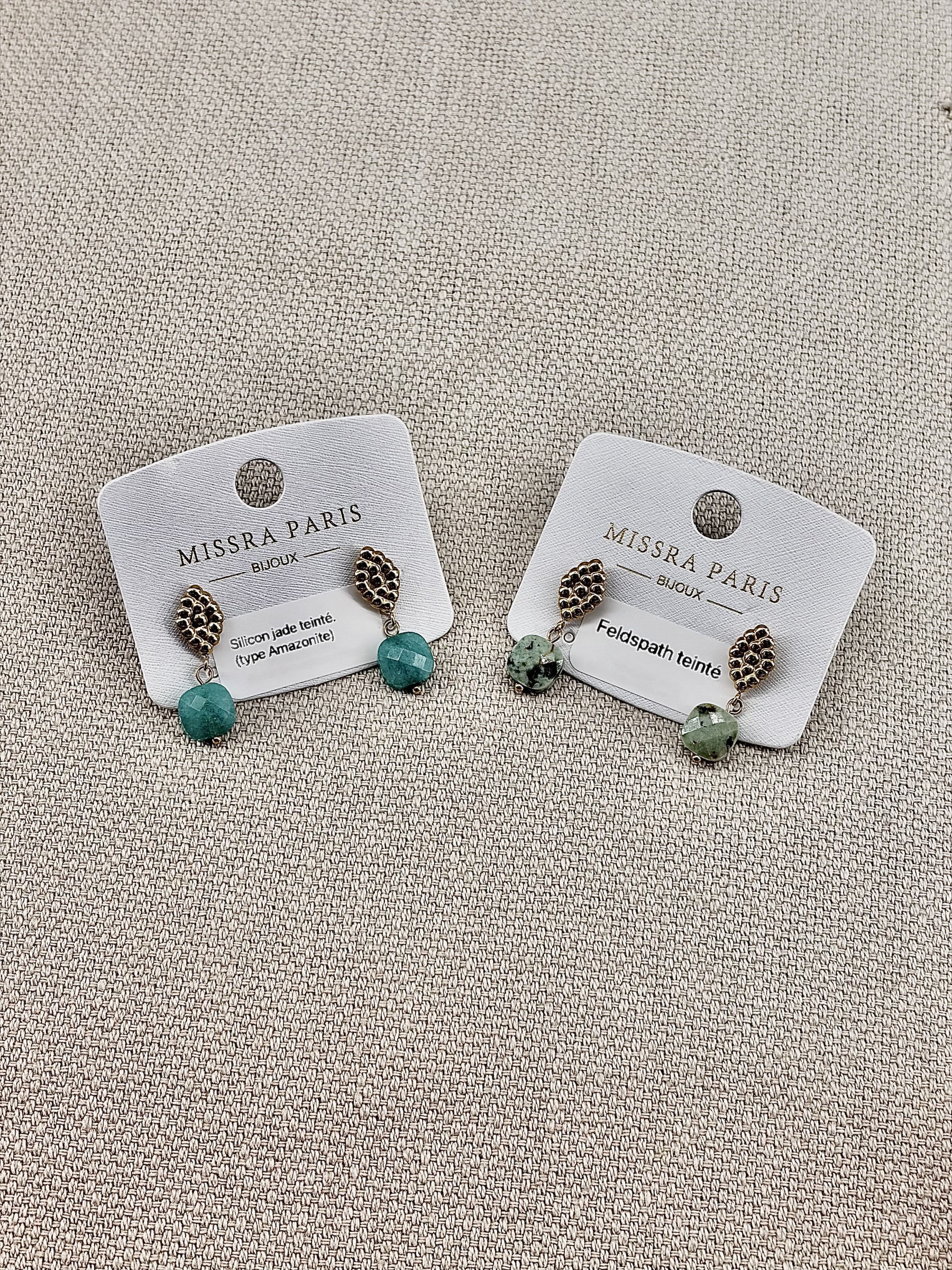 Grossiste Missra Paris - LOT DE 2 BOUCLES D'OREILLES EN ACIER INOXYDABLE