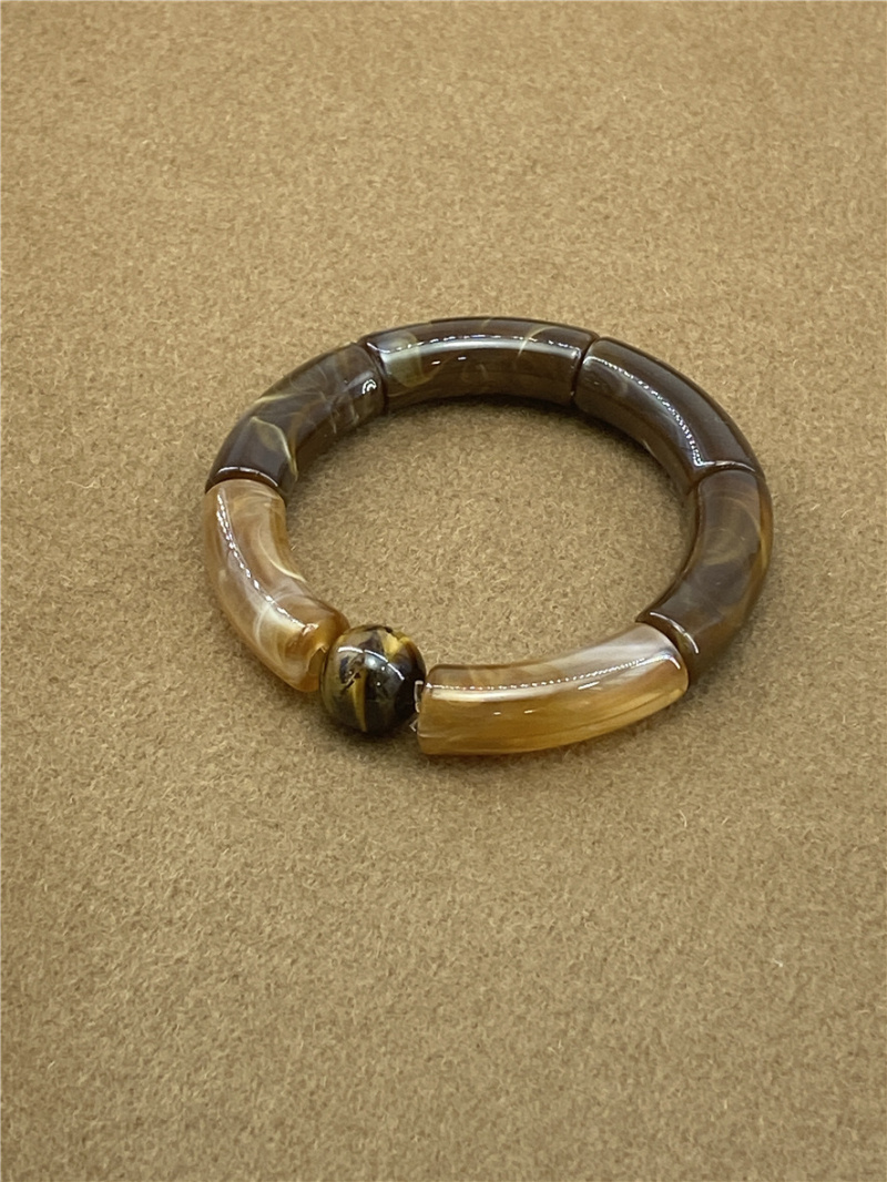 Grossiste Missra Paris - BRACELET EN ACETATE AVEC PIERRE NATURELLE