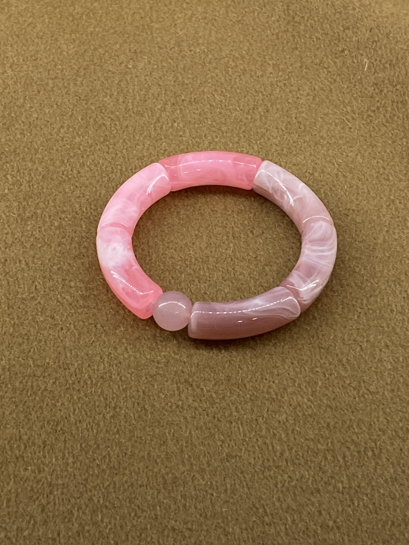 Grossiste Missra Paris - Bracelet jonc élastiqué - Résine acrylique-large1.2CM