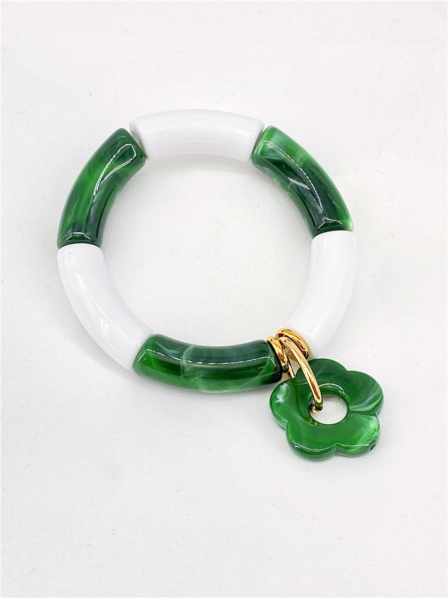 Grossiste Missra Paris - BRACELET RESINE AVEC FLEUR