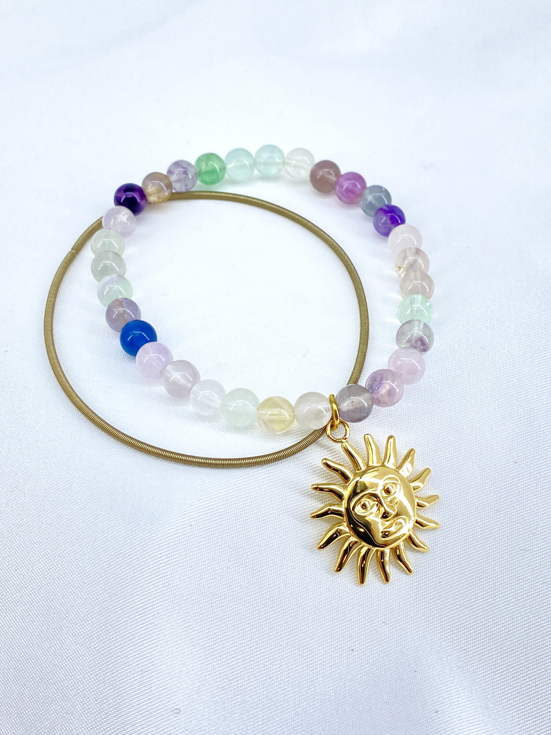 Grossiste Missra Paris - Bracelet pierre avec une pendentif acier inoxydable