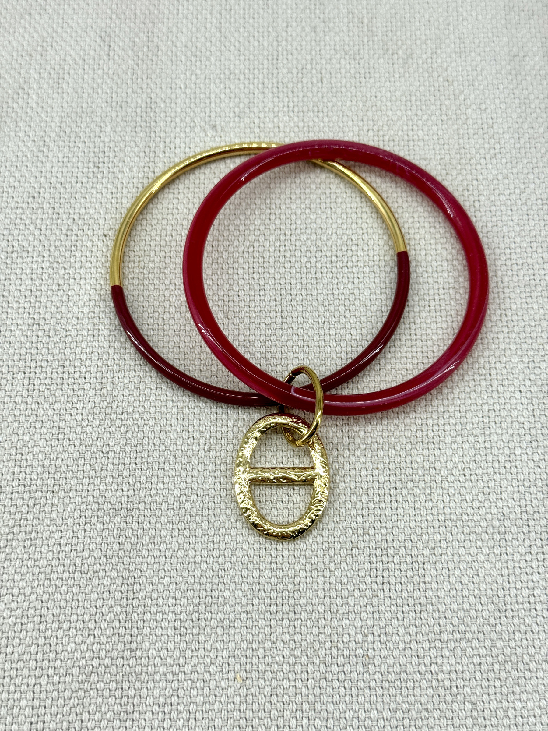 Wholesaler Missra Paris - acrylic resin bracelet with a steel pendant