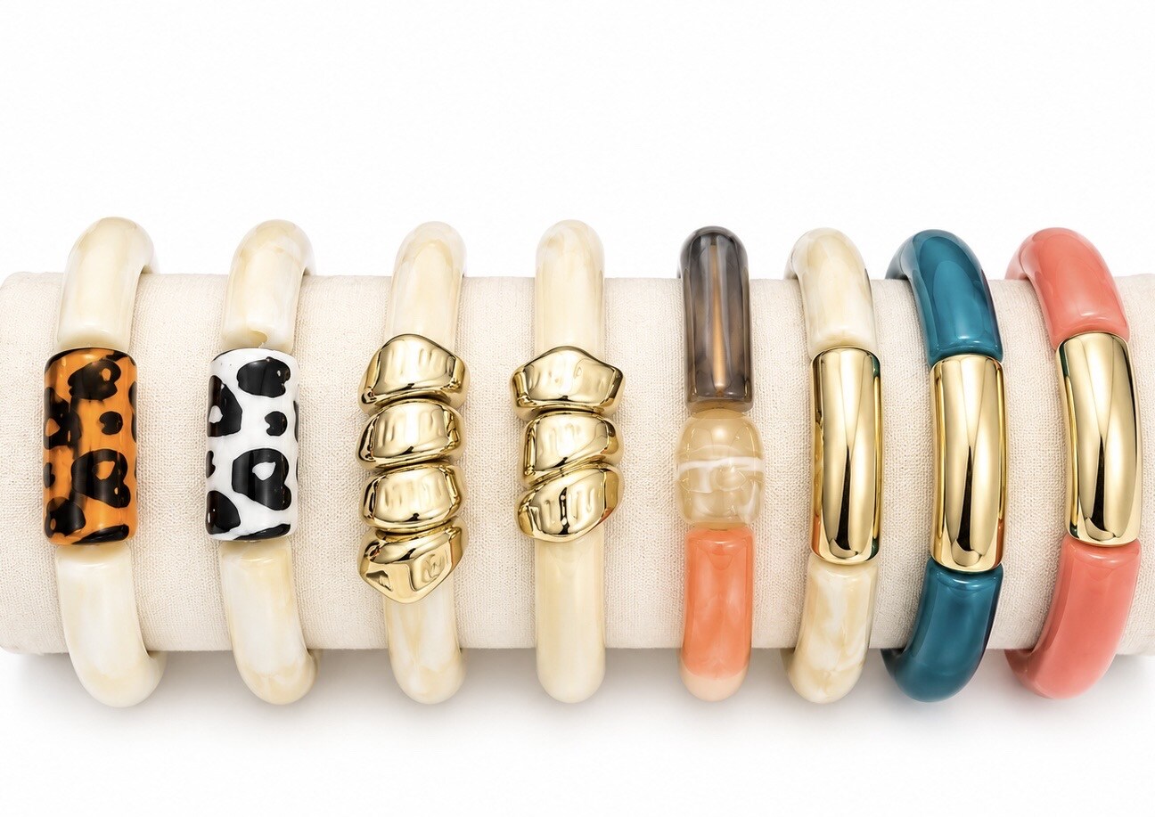 Grossiste Missra Paris - LOT DE BRACELETS RÉSINE ACRYLIQUE