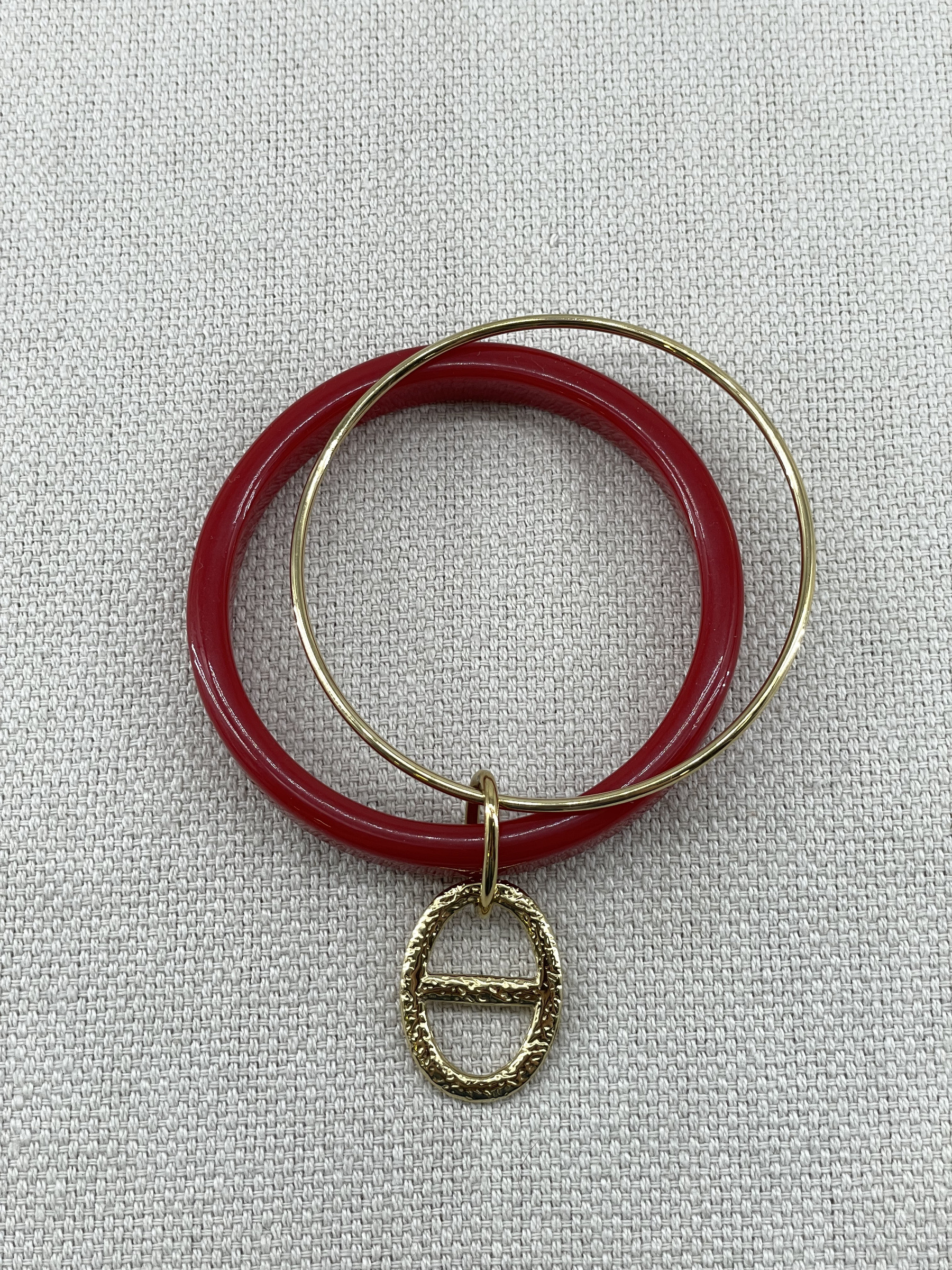 Wholesaler Missra Paris - acrylic resin bracelet with a steel charm