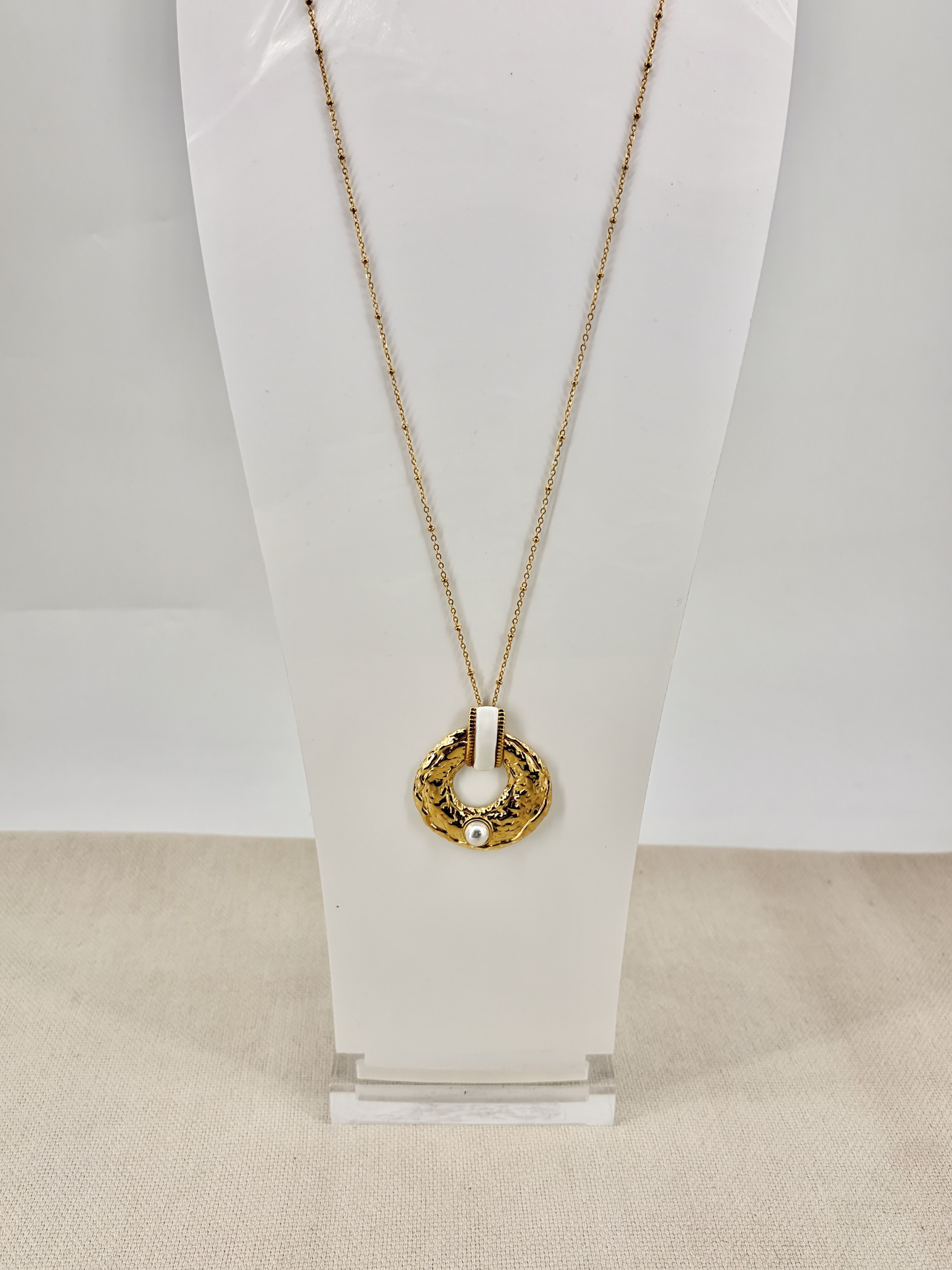 Großhändler Missra Paris - Lange Halskette aus Edelstahl