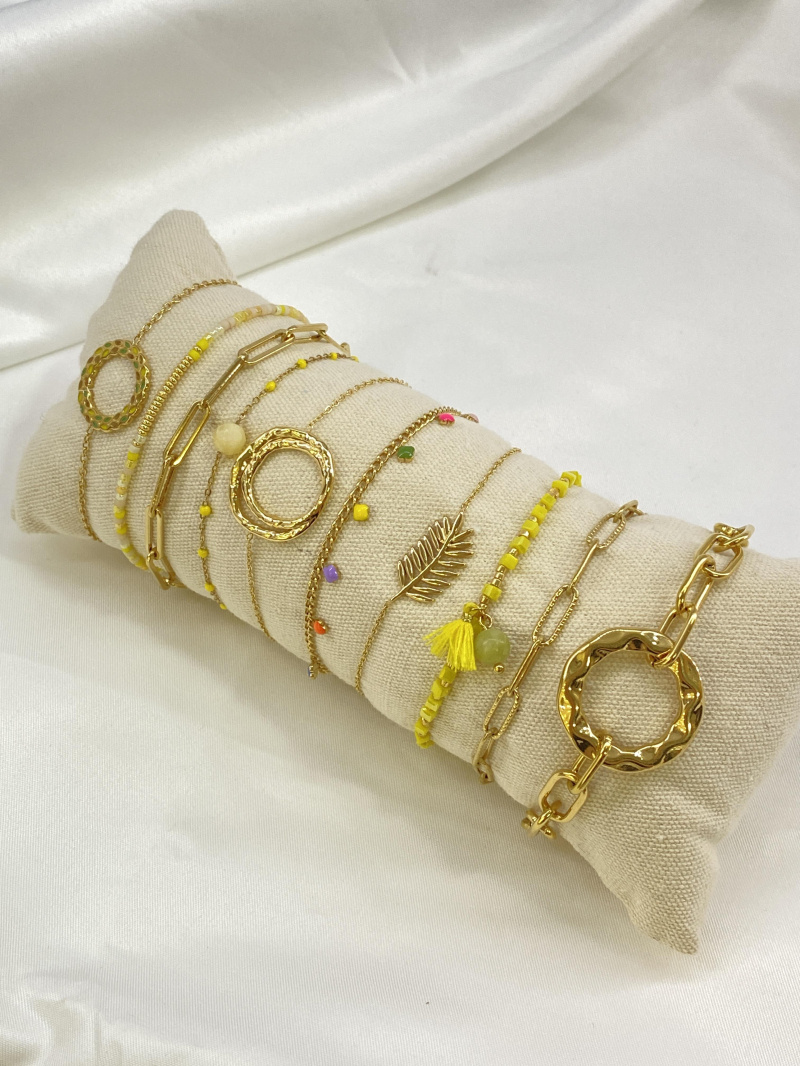 Grossista Missra Paris - Set di 12 braccialetti in acciaio inossidabile