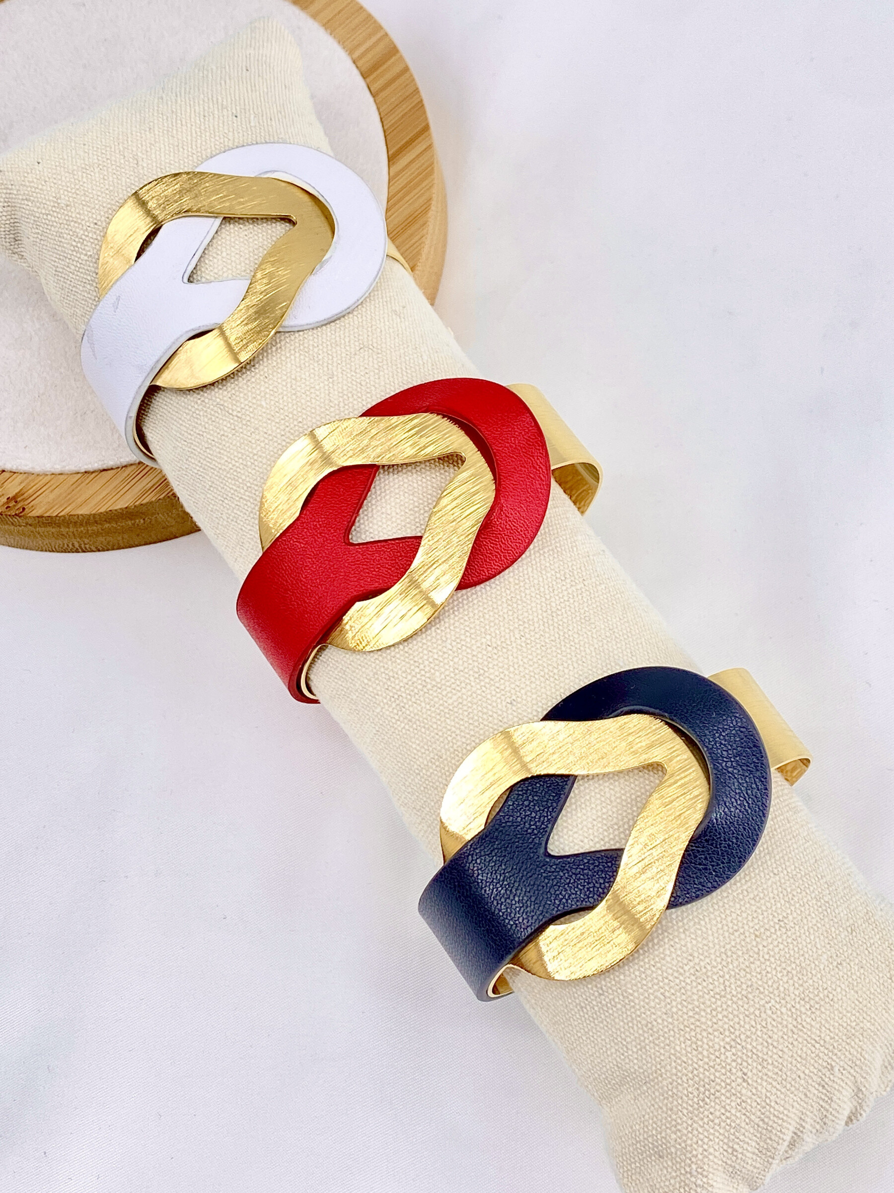 Grossista Missra Paris - Set di 3 braccialetti in acciaio inossidabile