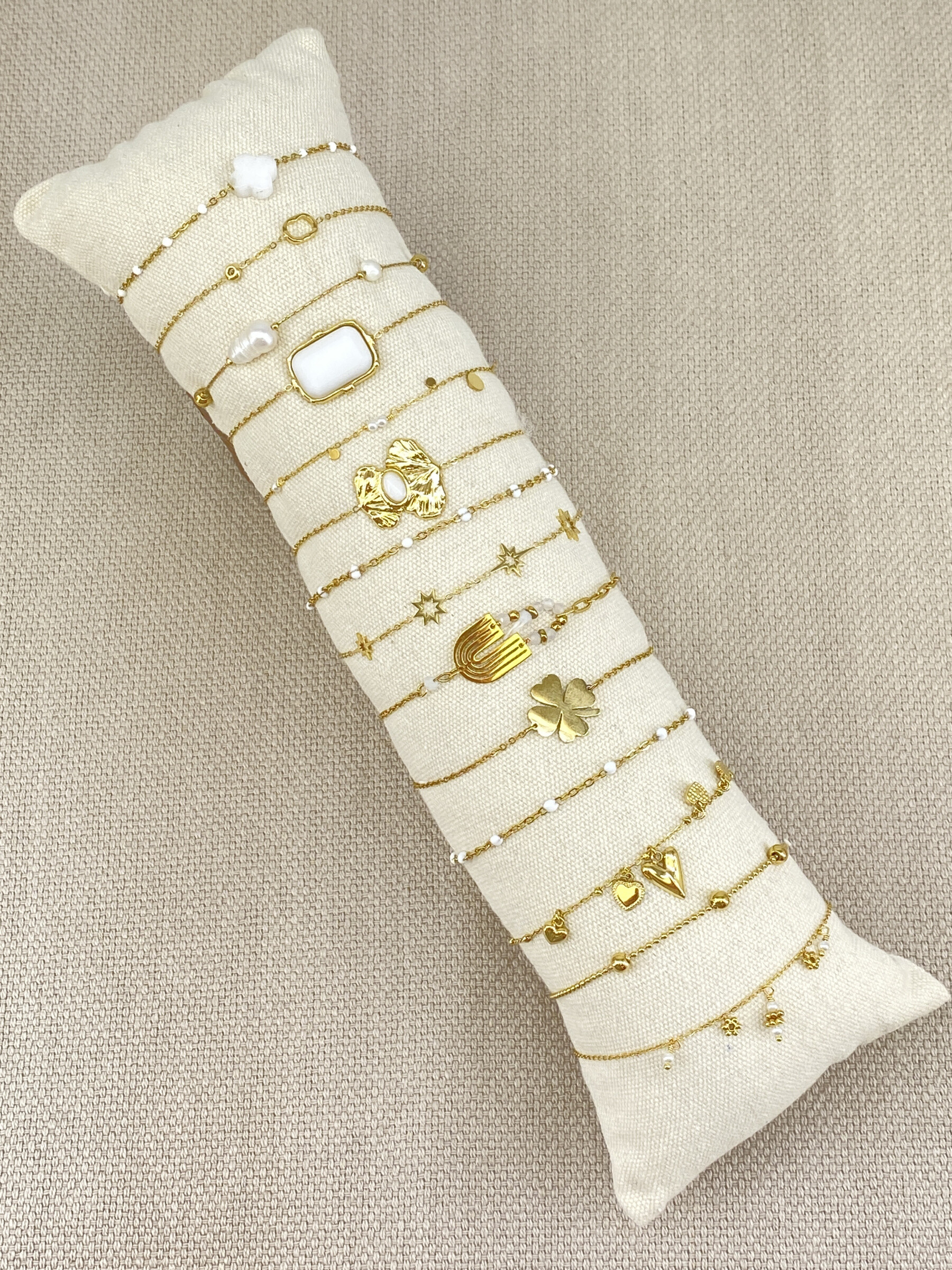 Grossista Missra Paris - Set di 14 braccialetti in acciaio inossidabile