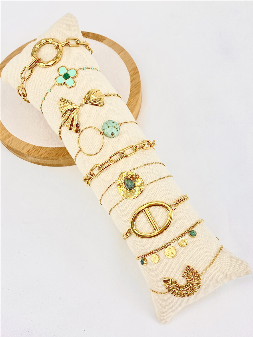 Grossista Missra Paris - Set di 9 braccialetti in acciaio inossidabile