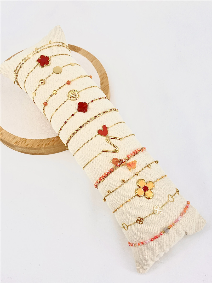 Grossista Missra Paris - Set di 14 braccialetti in acciaio inossidabile