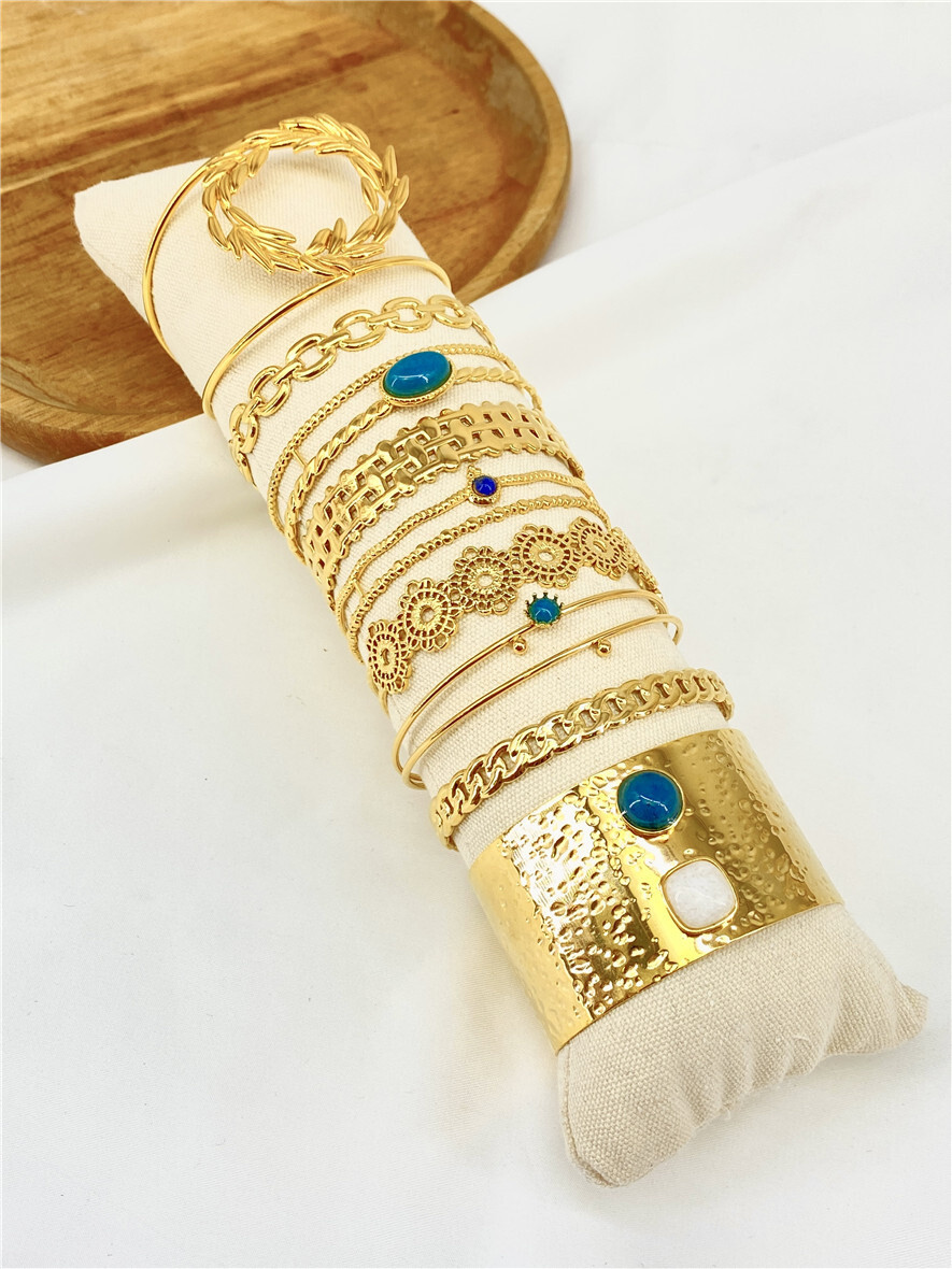 Mayorista Missra Paris - Conjunto de 9 pulseras de acero inoxidable
