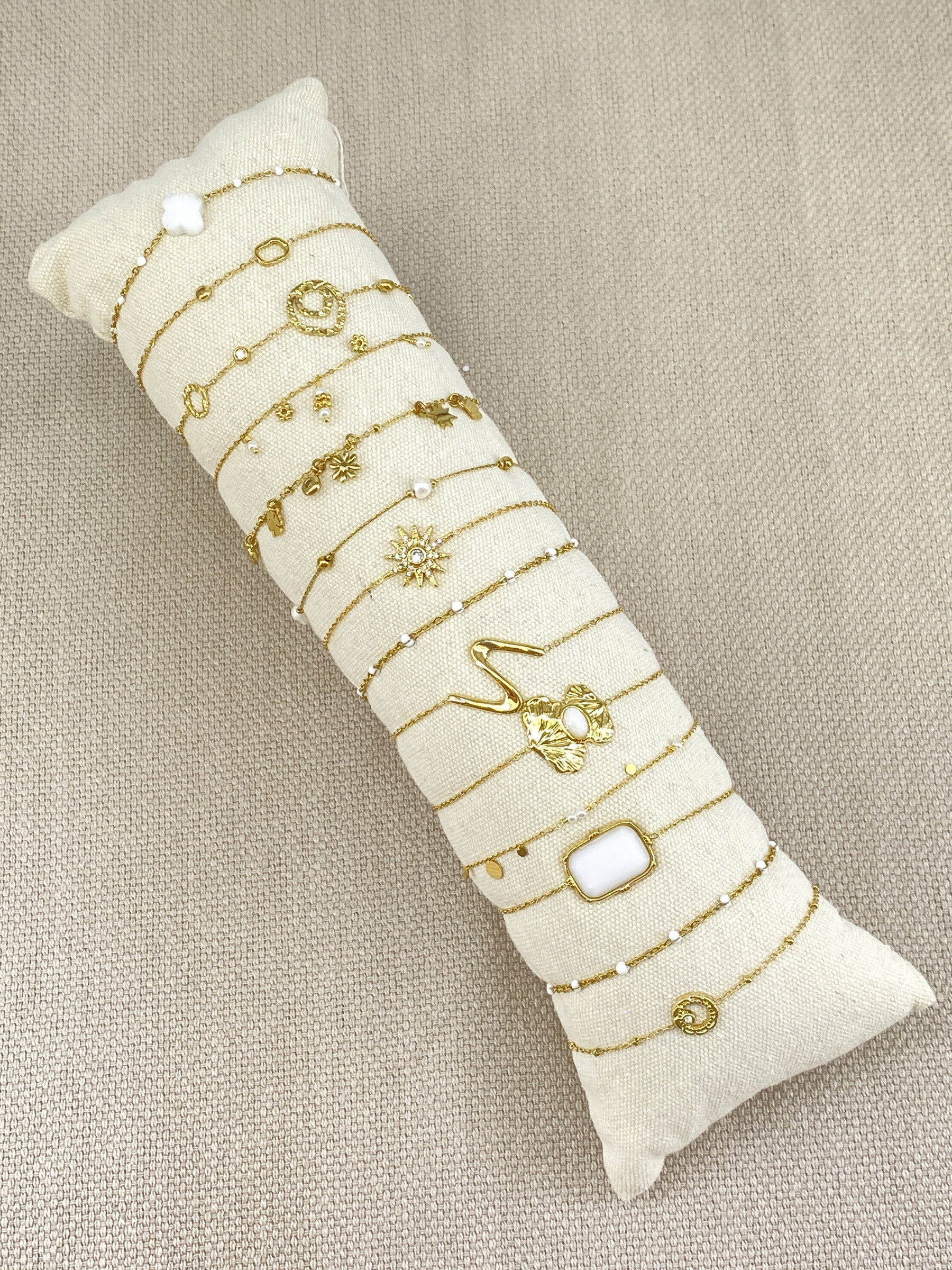 Grossista Missra Paris - Set di 14 braccialetti in acciaio inossidabile