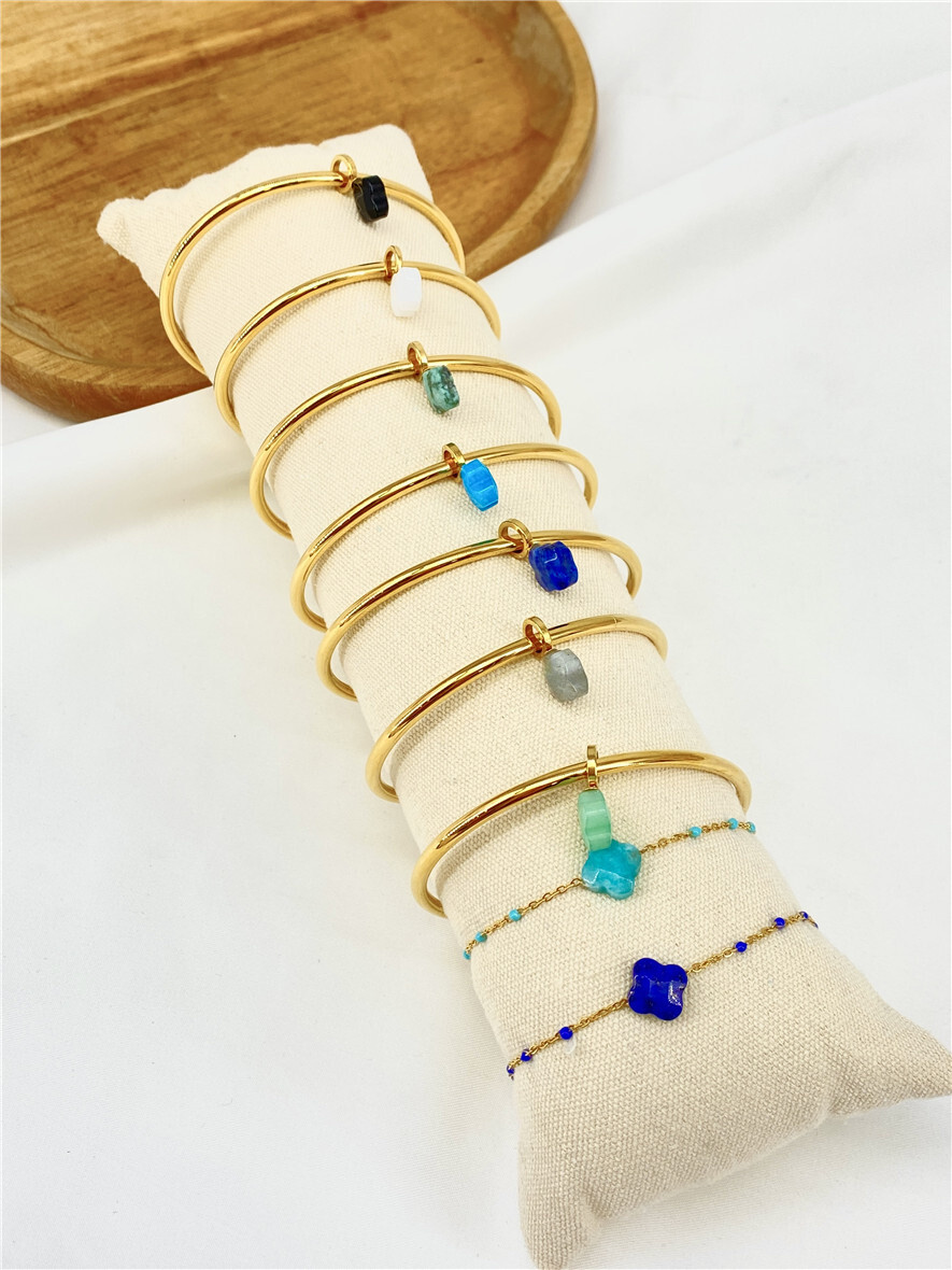 Grossista Missra Paris - Set di 9 braccialetti in acciaio inossidabile