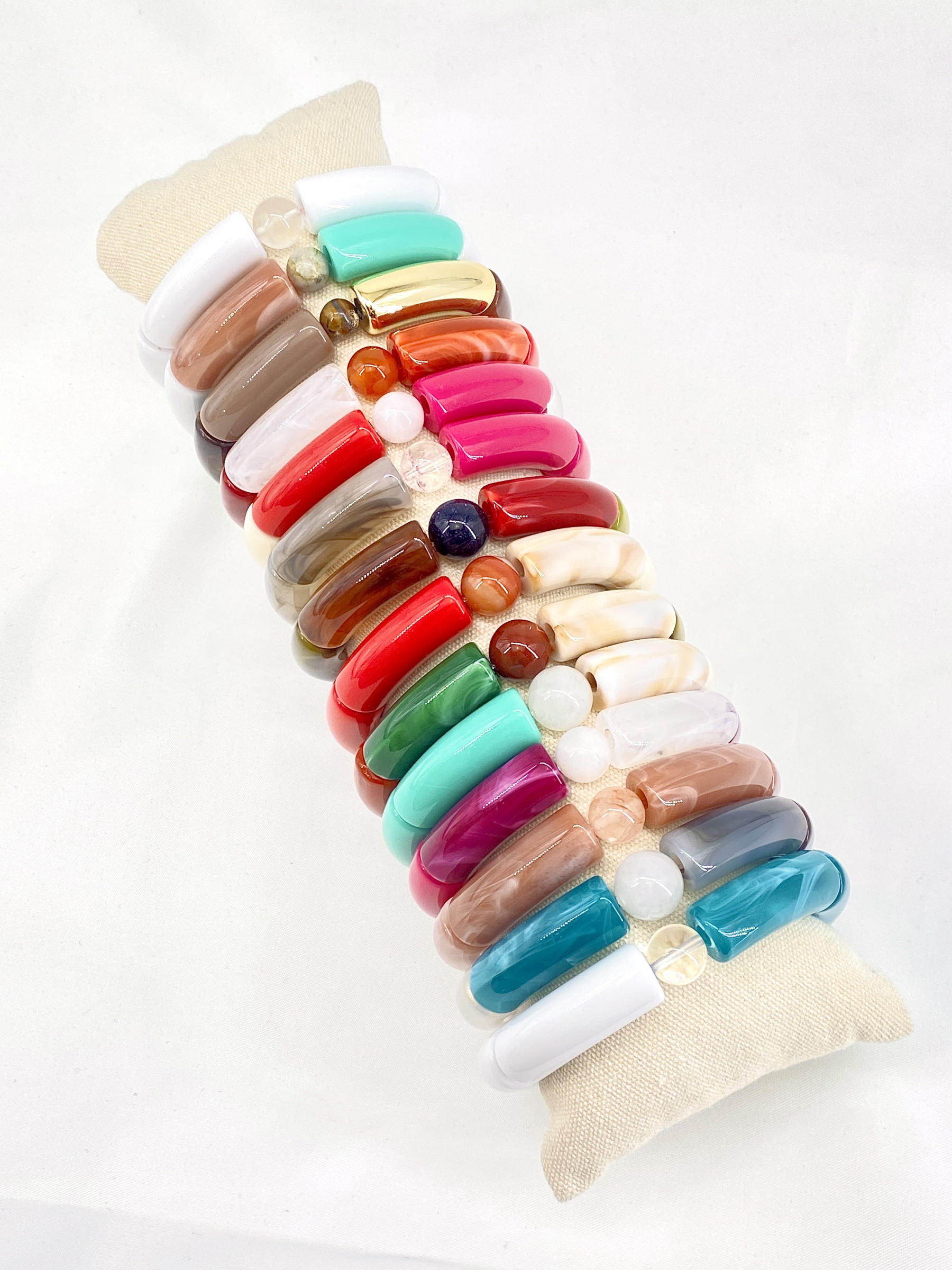 Grossiste Missra Paris - LOT DE 14 BRACELETS RESINE