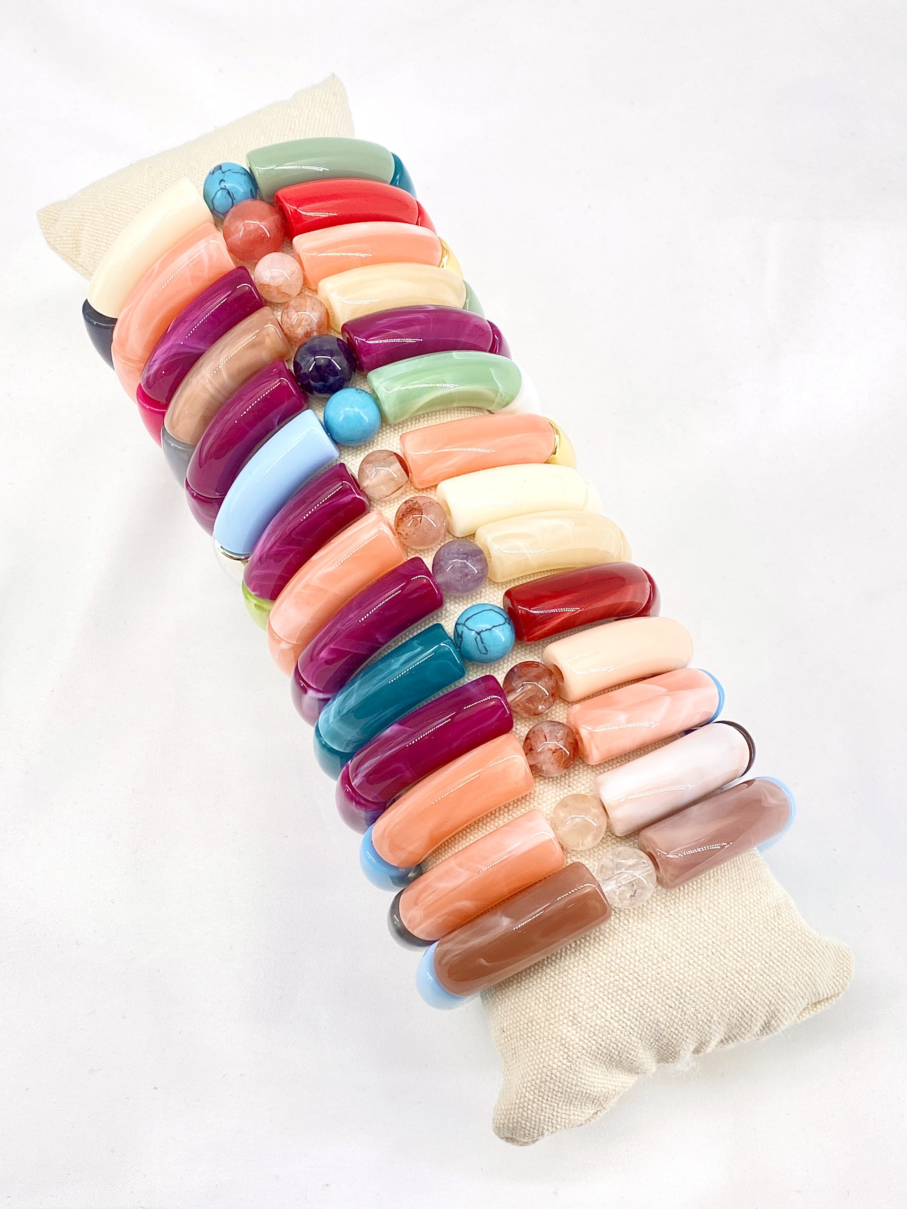 Grossiste Missra Paris - LOT DE 14 BRACELETS RESINE