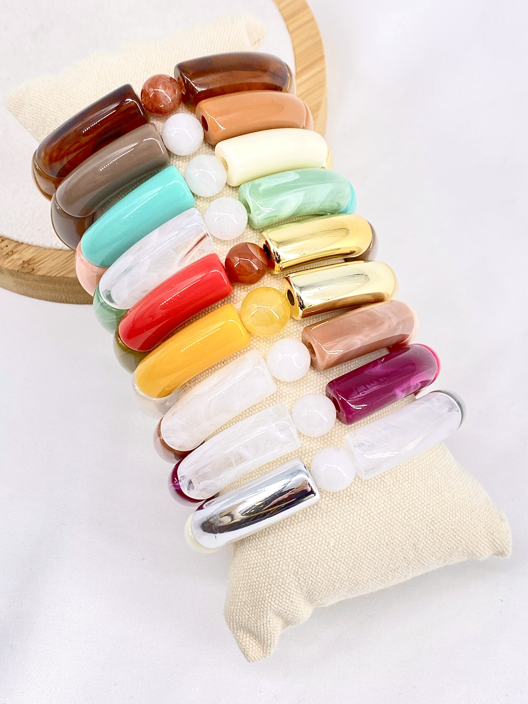 Grossista Missra Paris - Set di 9 bracciali in resina