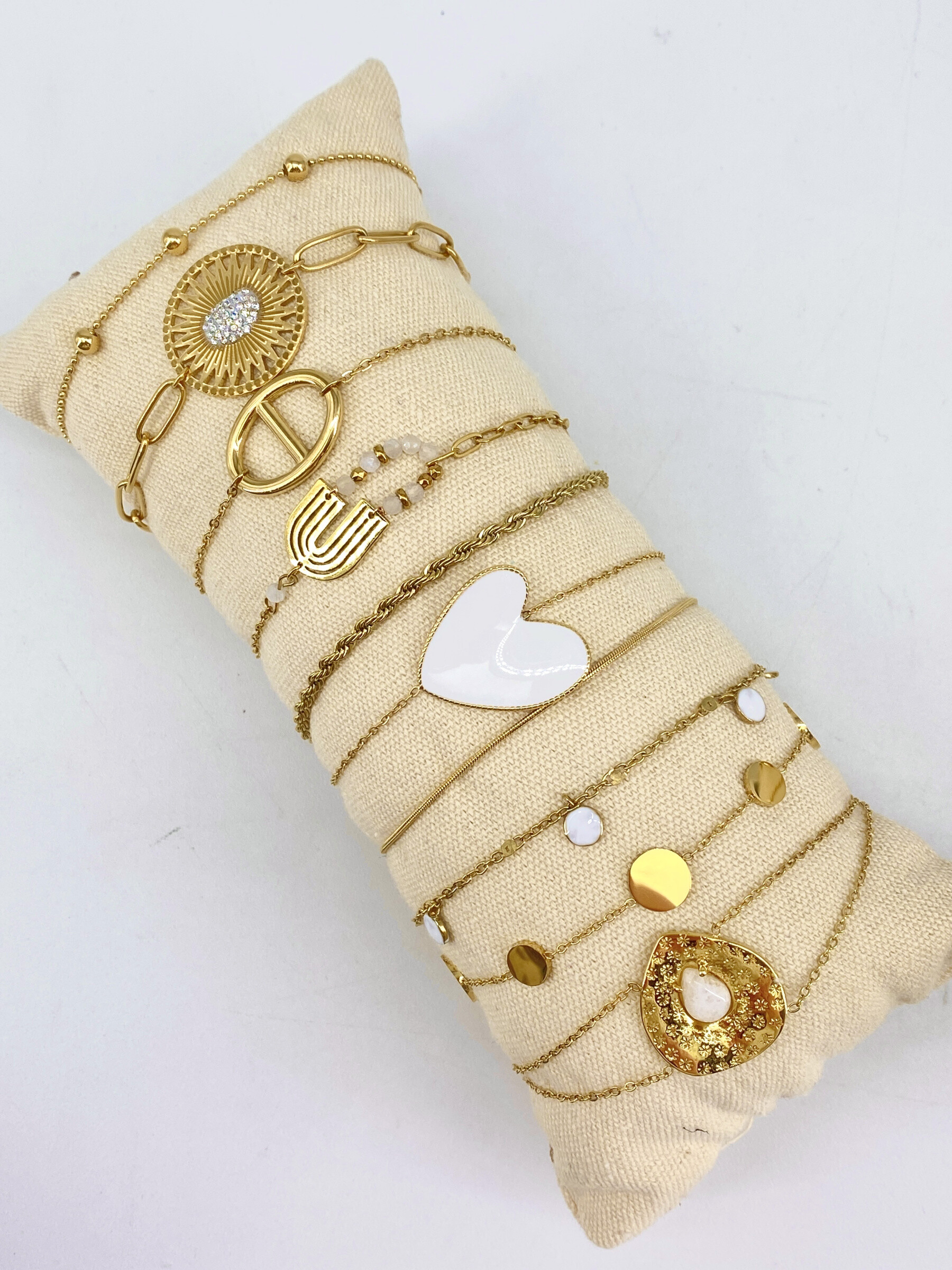 Mayorista Missra Paris - Conjunto de 10 pulseras de acero inoxidable