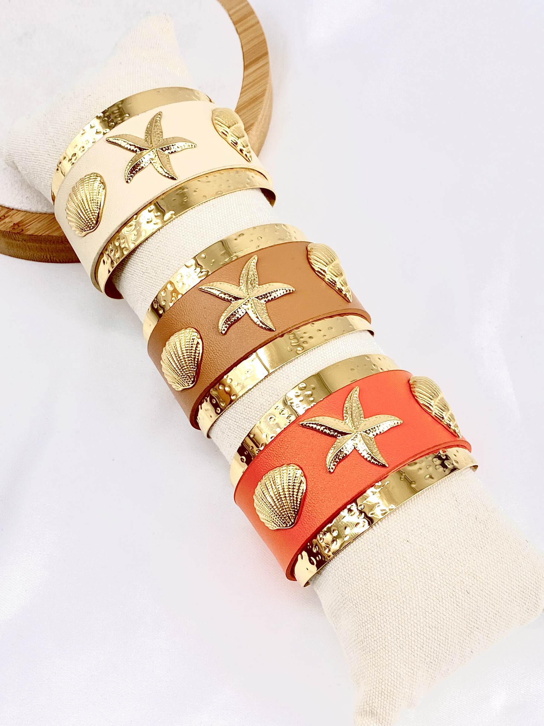 Grossista Missra Paris - Set di 3 braccialetti in acciaio inossidabile