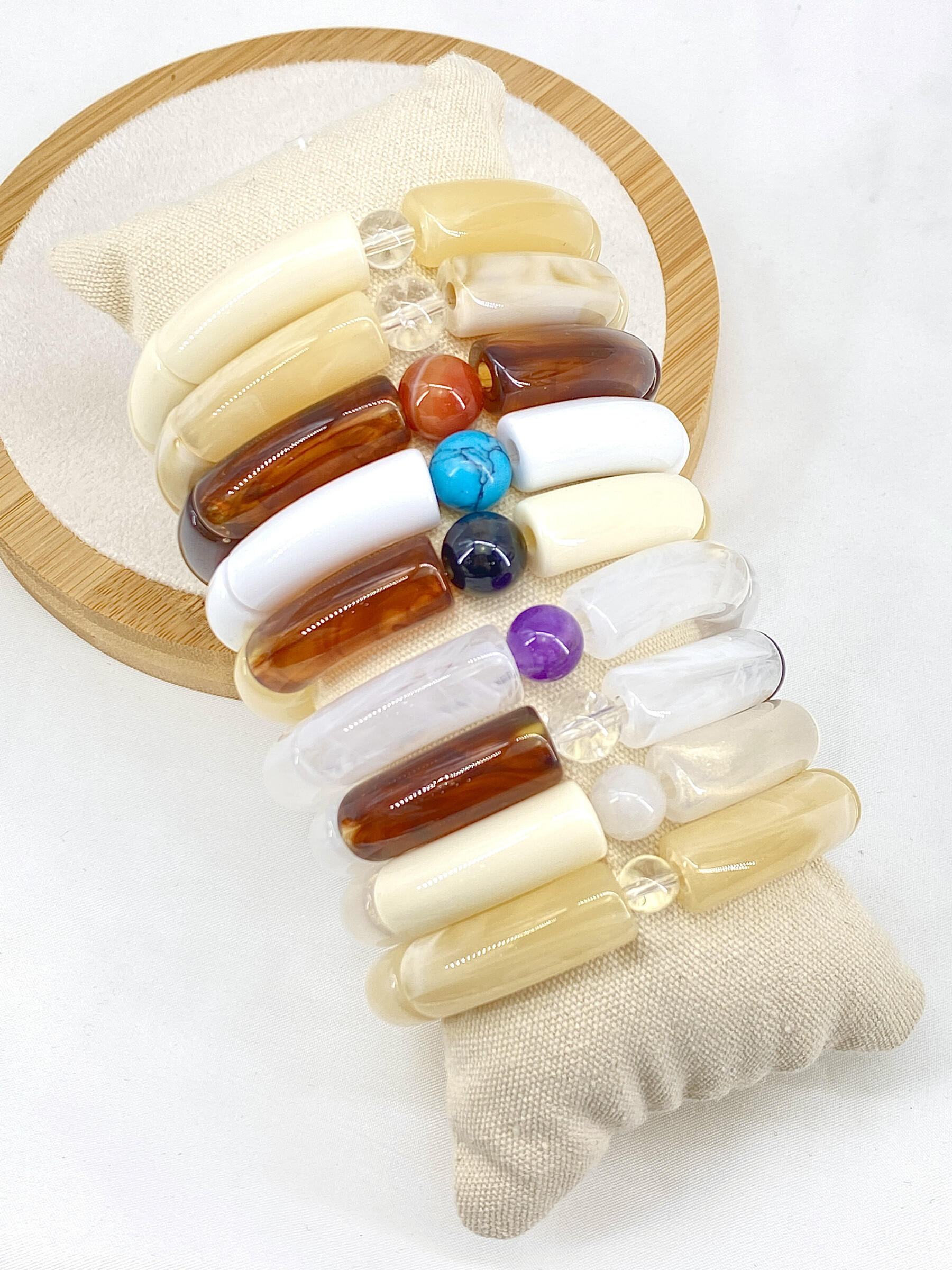 Grossista Missra Paris - Set di 9 bracciali in resina
