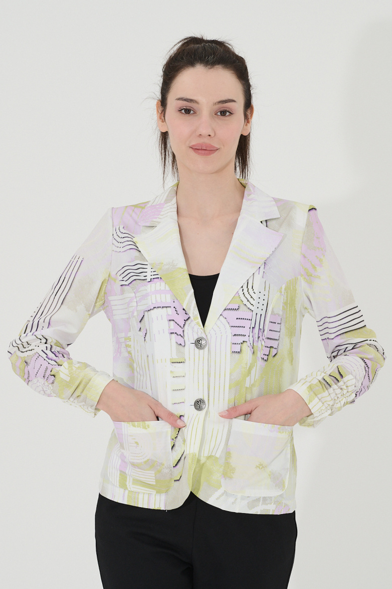 Grossiste Missy Tekstil - Veste imprimé à strass