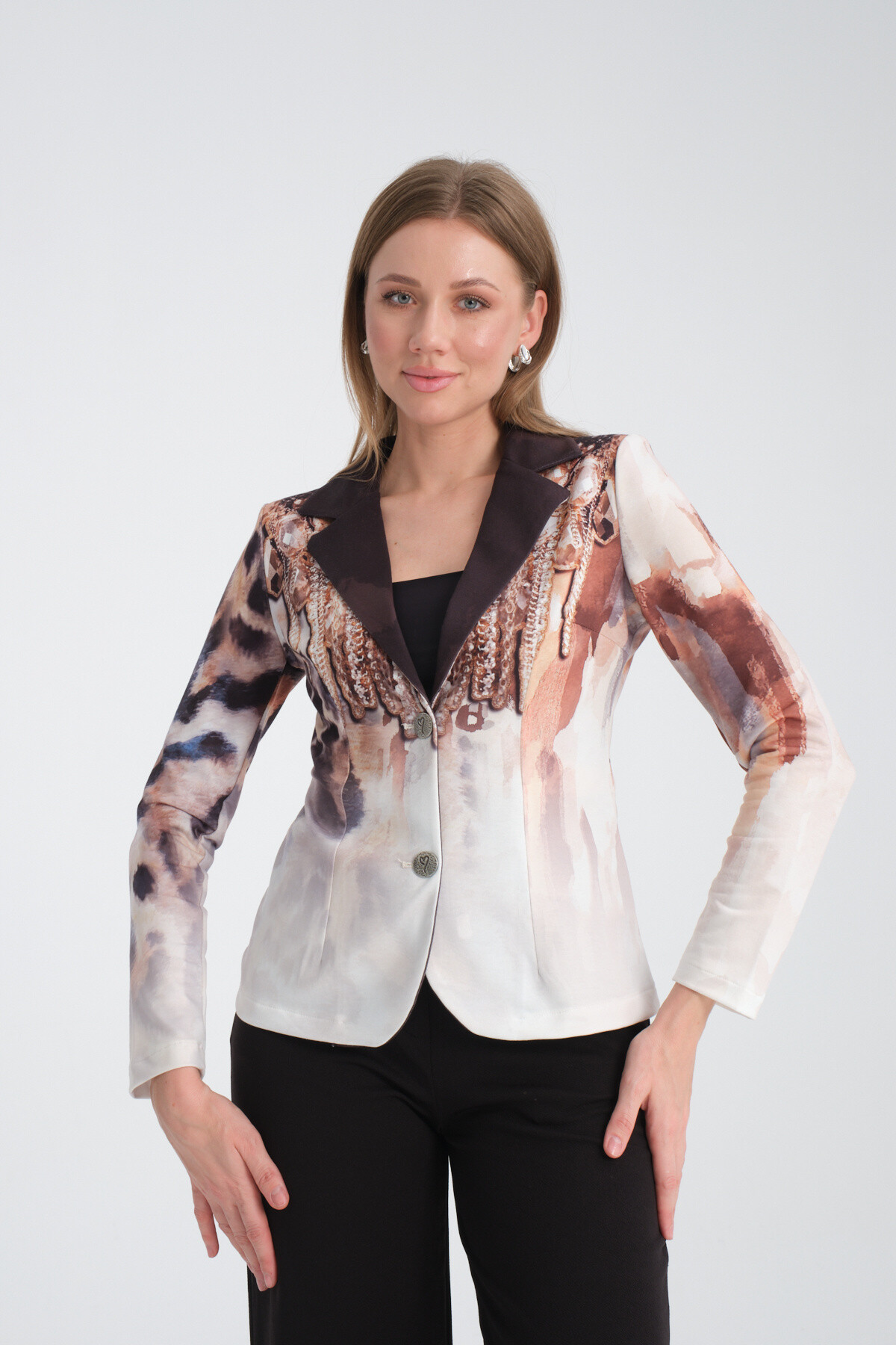 Grossiste Missy Tekstil - Blazer imprimé à strass