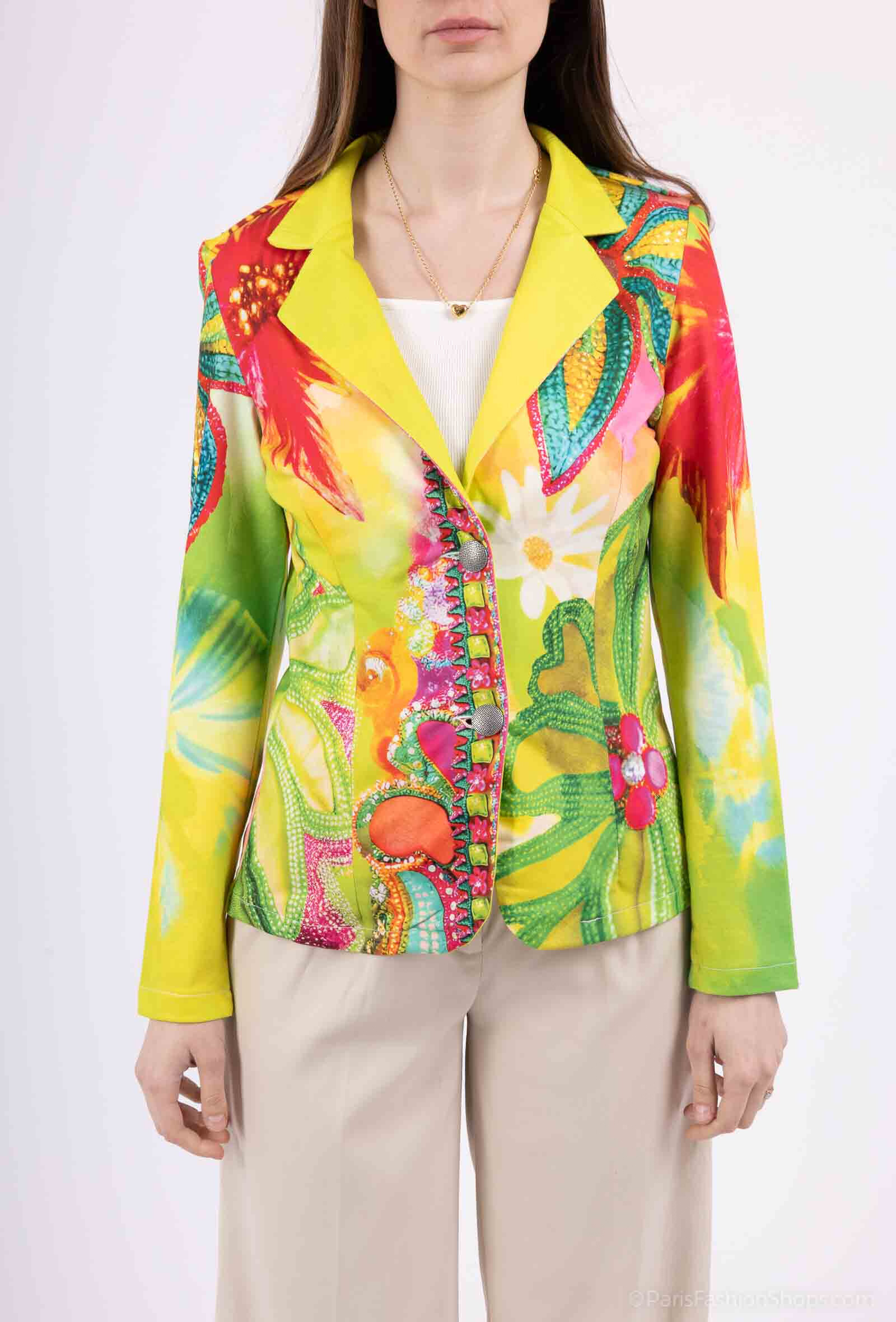 Grossiste Missy Tekstil - Blazer imprimé à strass