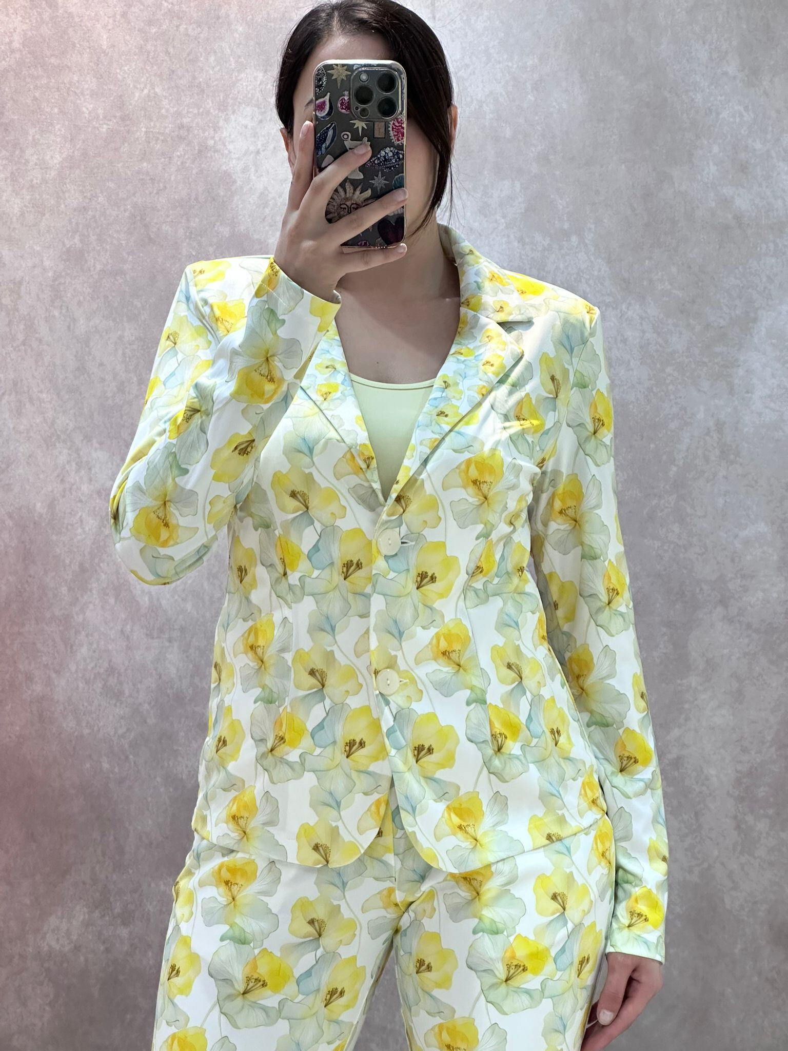 Grossista Missy Tekstil - Blazer stampato con strass
